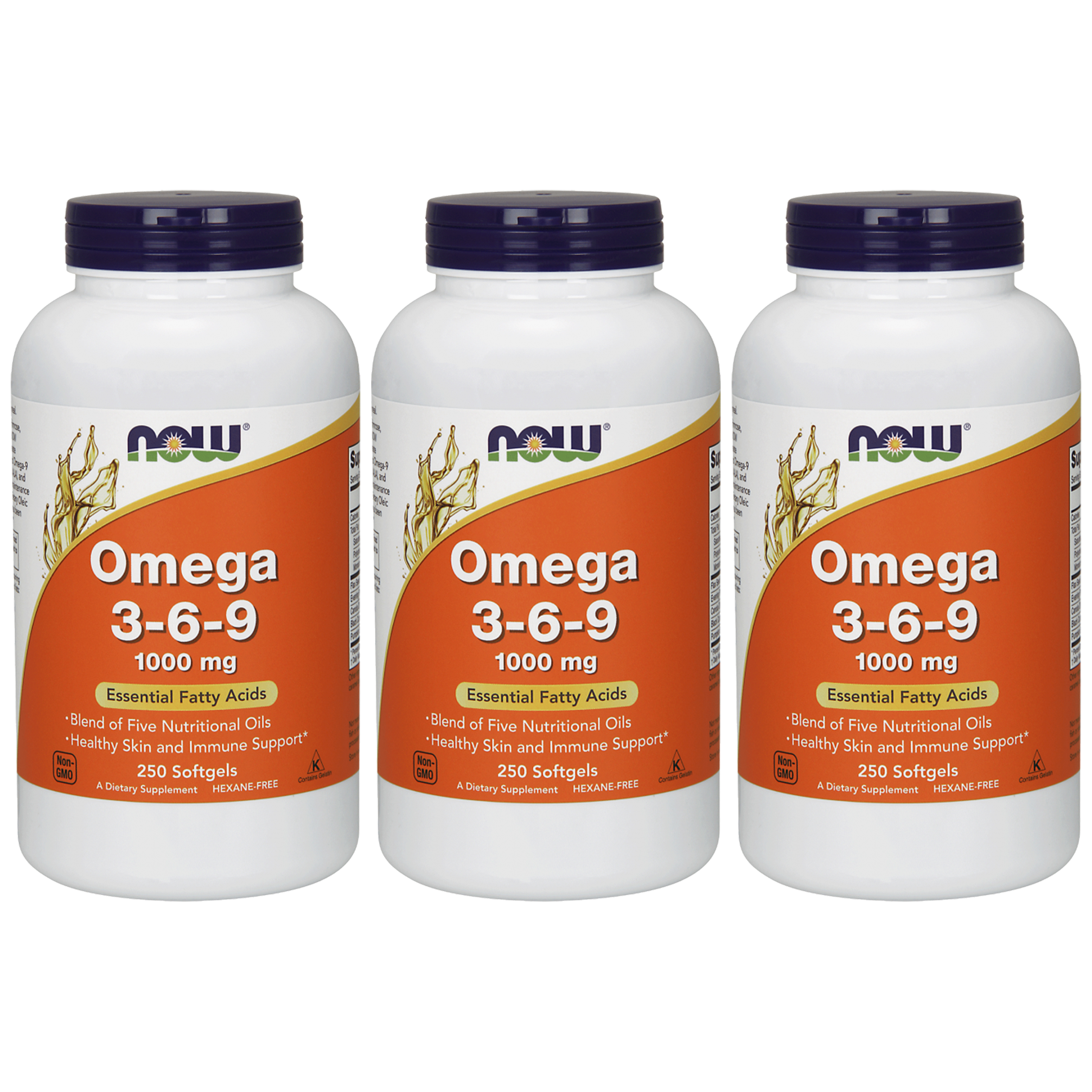 NOW Omega-3-6-9 1000mg - 3x 250softgels