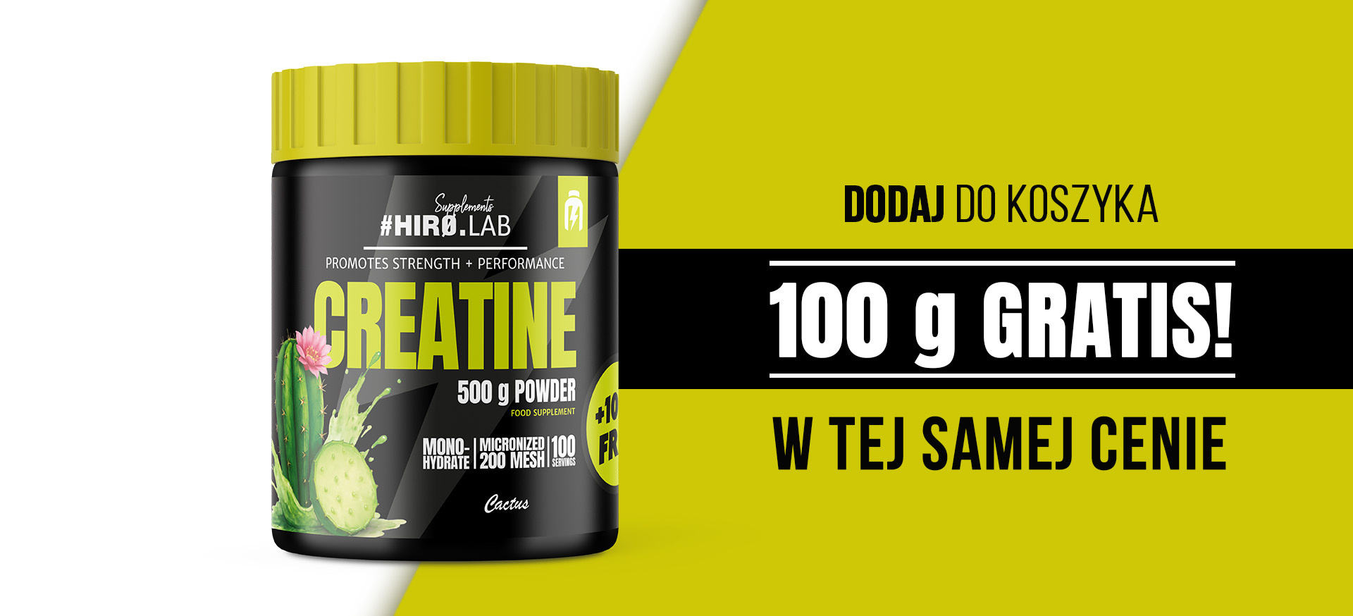 HIRO.LAB Creatine - 2x 500g + 100g FREE