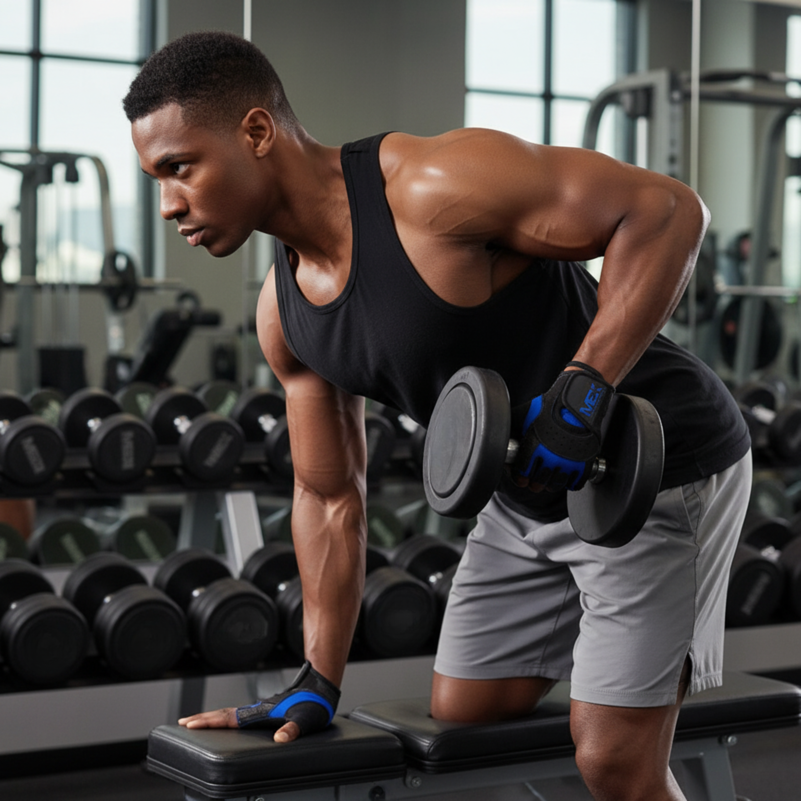 MEX SPORT - Rękawice M-Fit Blue 