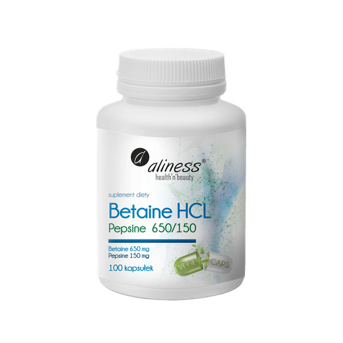 ALINESS - Betaine HCL Pepsine 650/150 - 100caps.