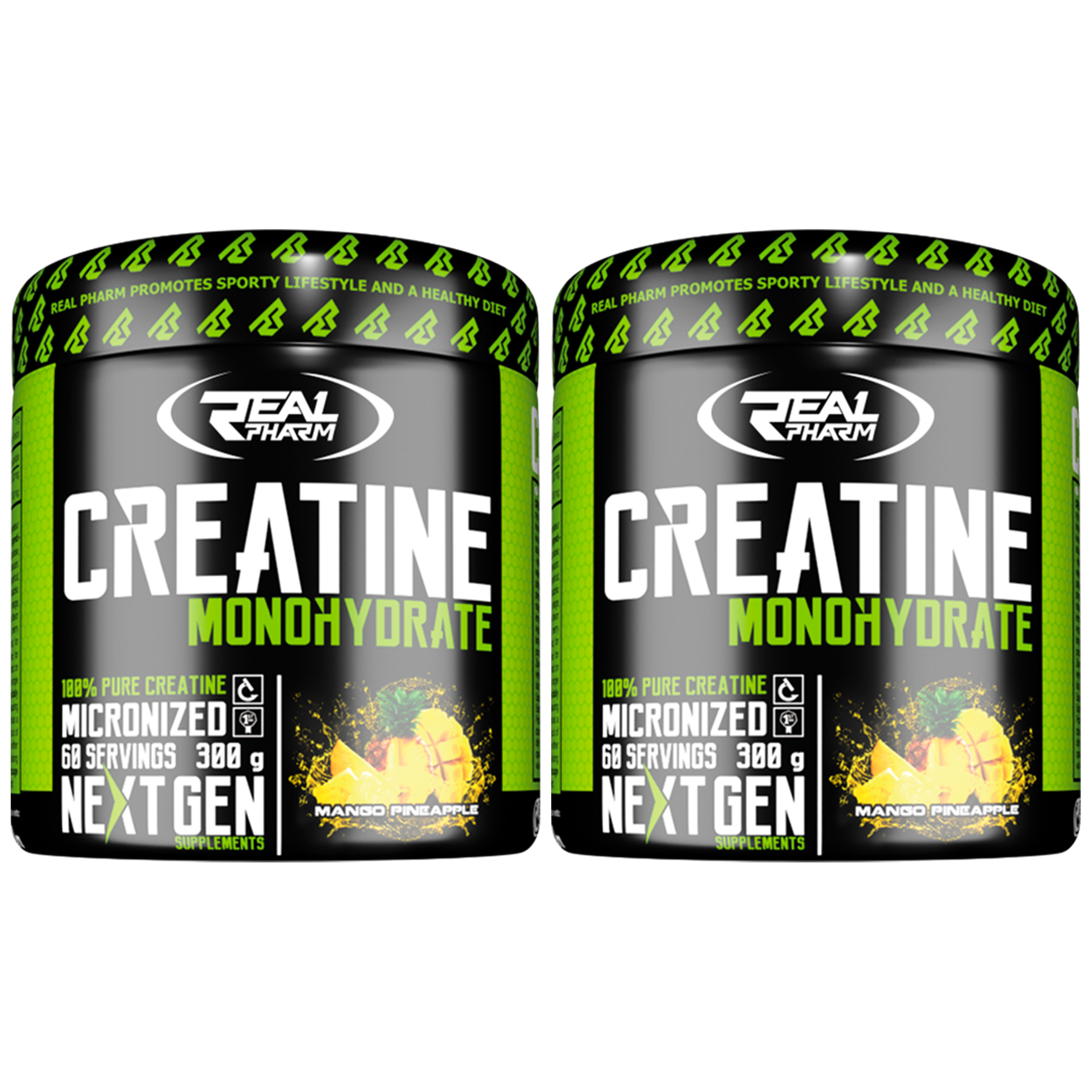 REAL PHARM Creatine Monohydrate - 2x 300g