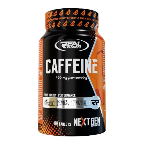 REAL PHARM Caffeine 400mg - 90tabs. - 2x Kofeina