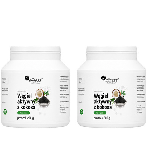 ALINESS - Węgiel Aktywny z Kokosa - 200g x2