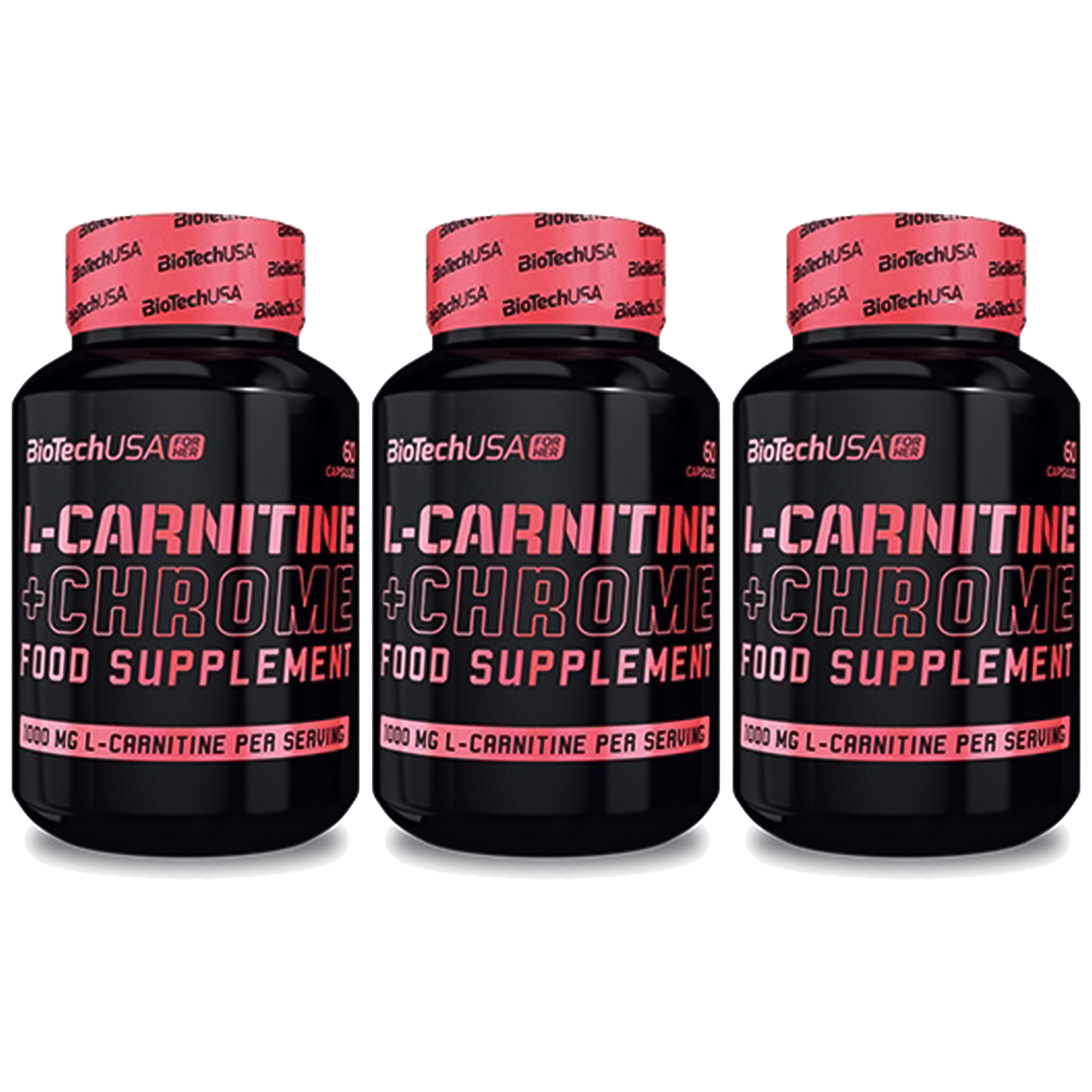 BioTech USA L-Carnitine + Chrome - 3x 60caps.
