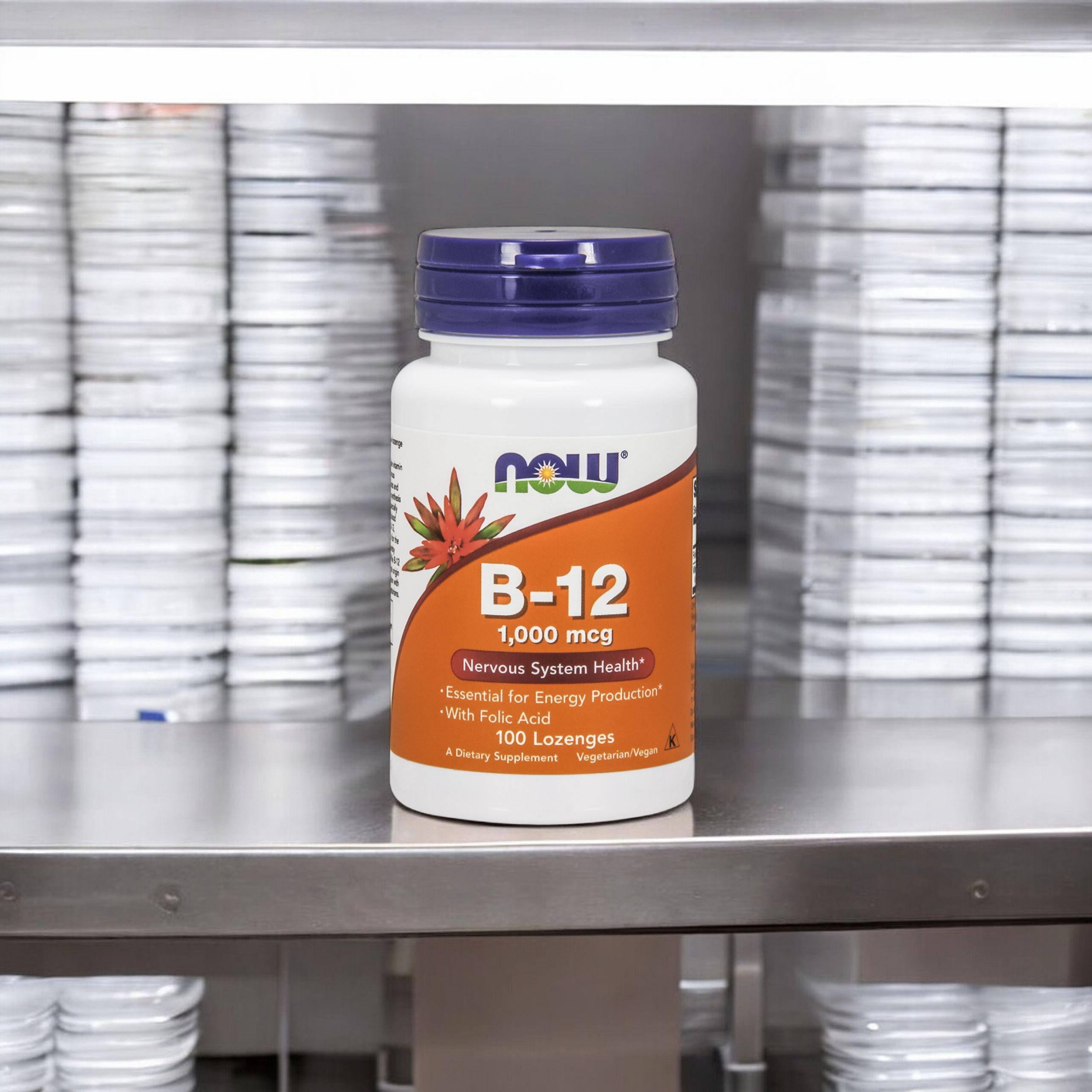 NOW Vitamin B-12 1000mcg - 100lozenges