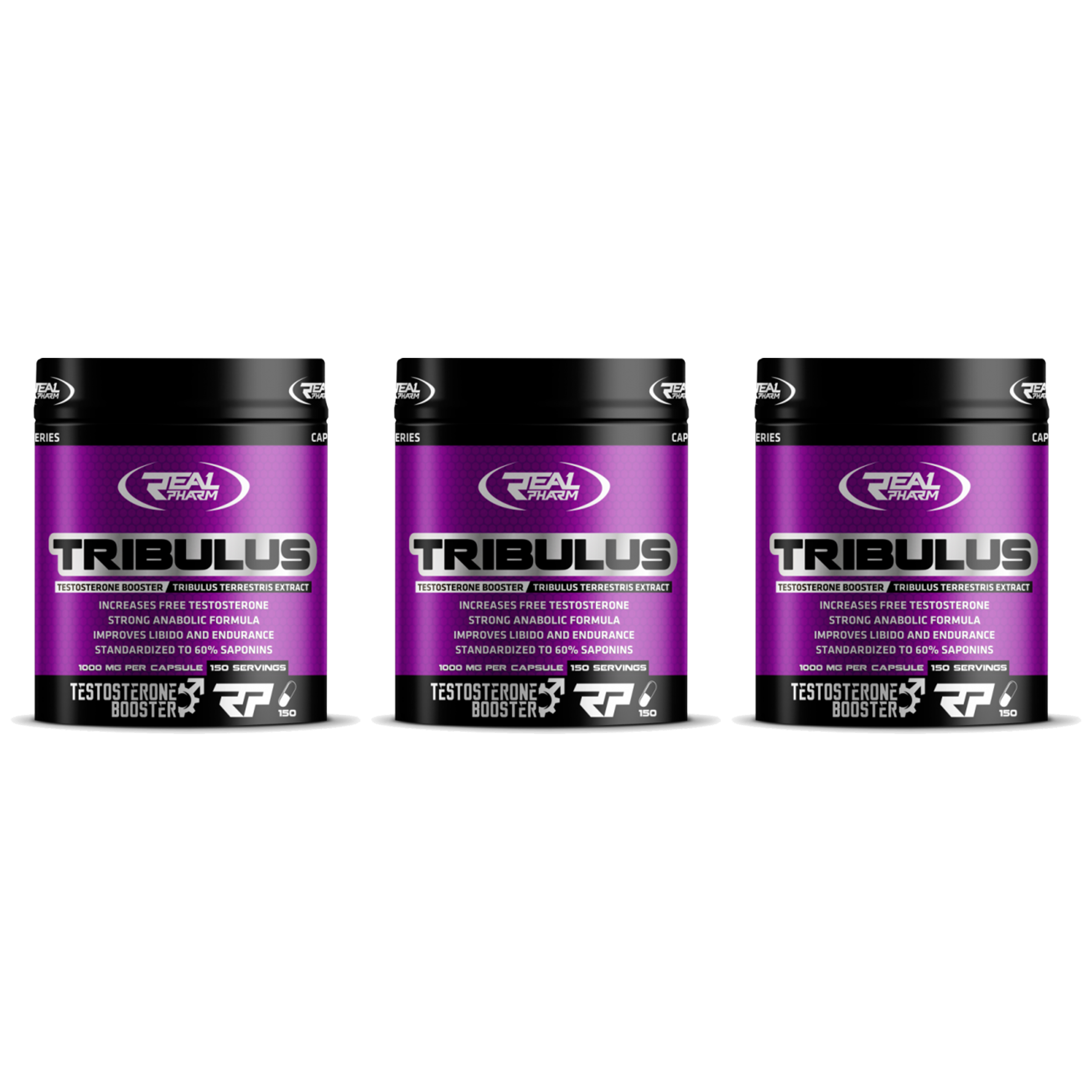 REAL PHARM Tribulus 1000mg - 3x 150caps
