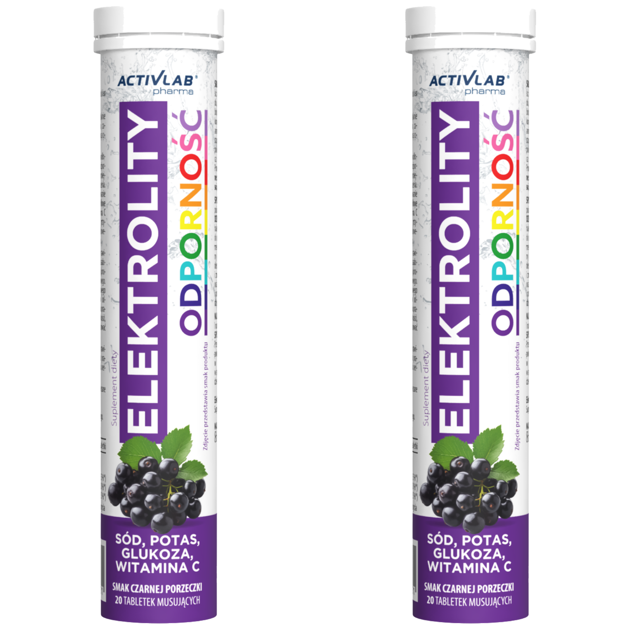 ACTIVLAB PHARMA - Elektrolity Odporność - 20tabs - 2x Blackcurrant