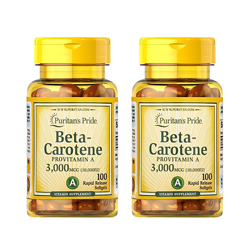 Puritan's Pride Beta - Carotene 10000IU - 2x 100soft gels