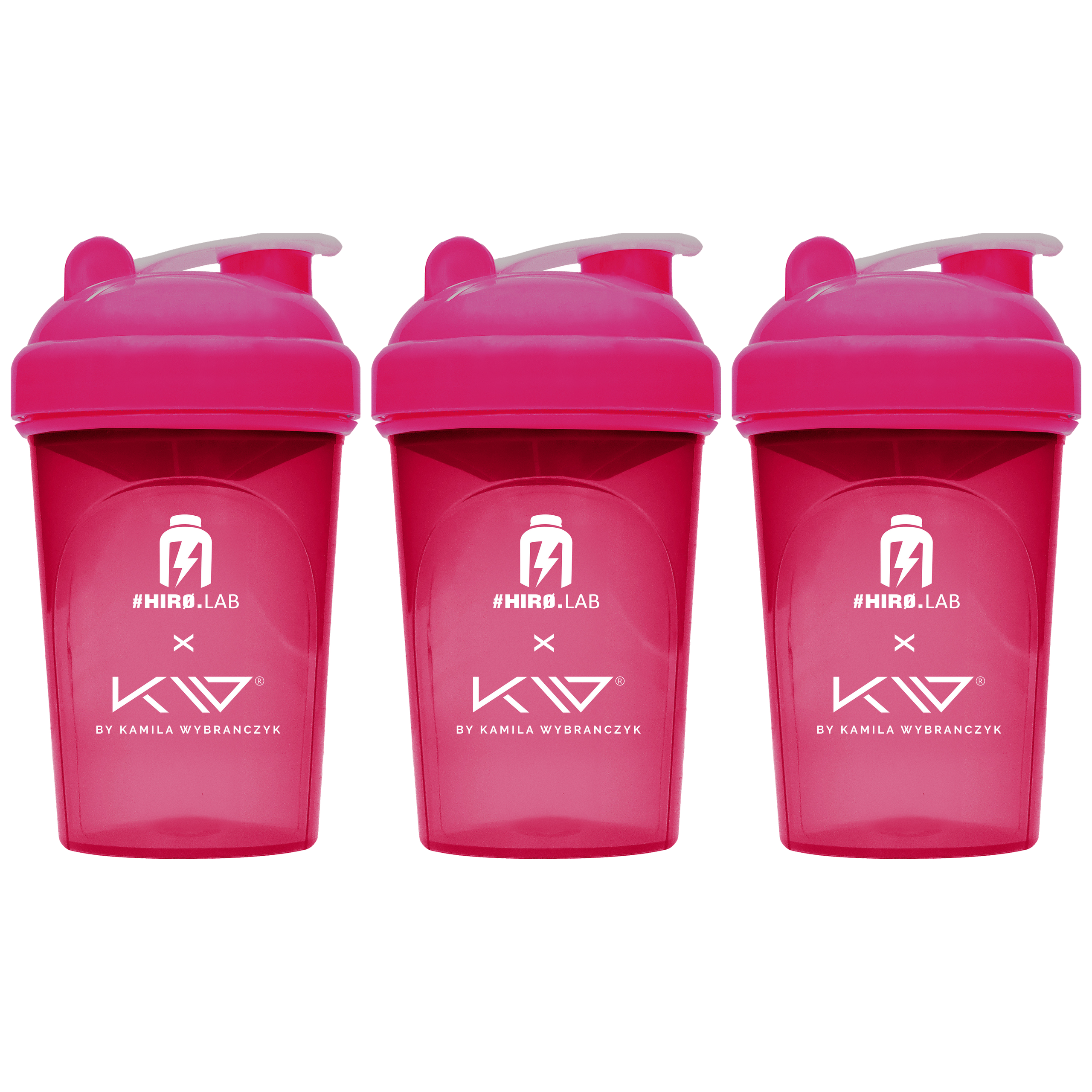 HIRO.LAB - Shaker Kamila Wybrańczyk - 3x 500ml - Pink