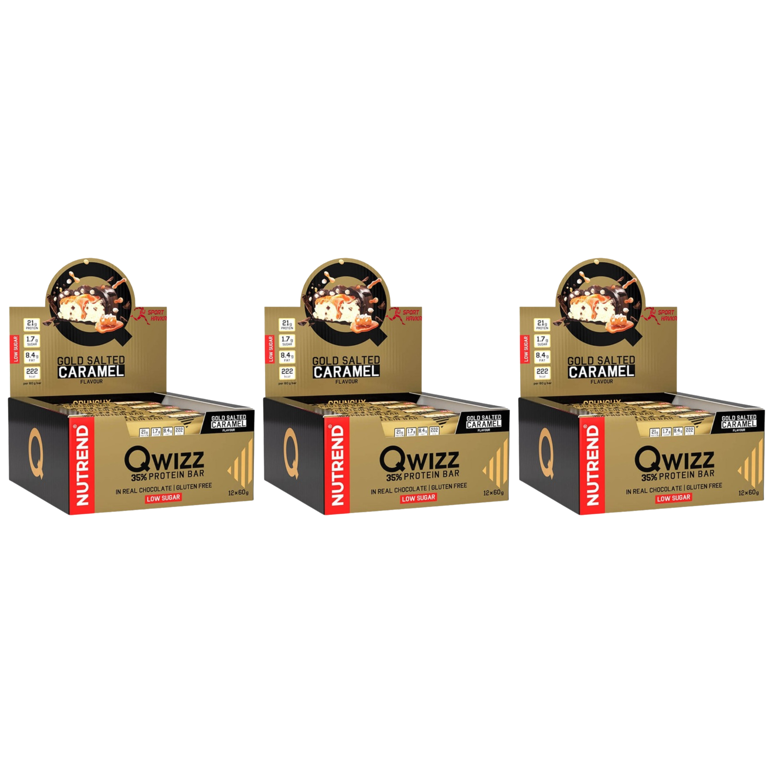 NUTREND - Baton QWIZZ Protein Bar - 24x 3x 60g