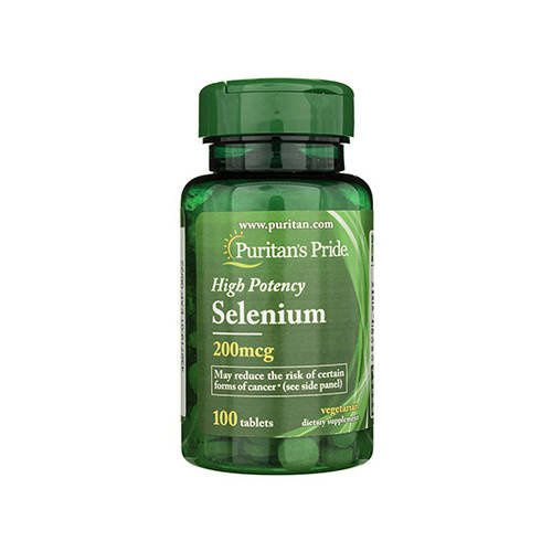 Puritan's Pride Selenium 200mcg - 100tabs. - 2x Selen