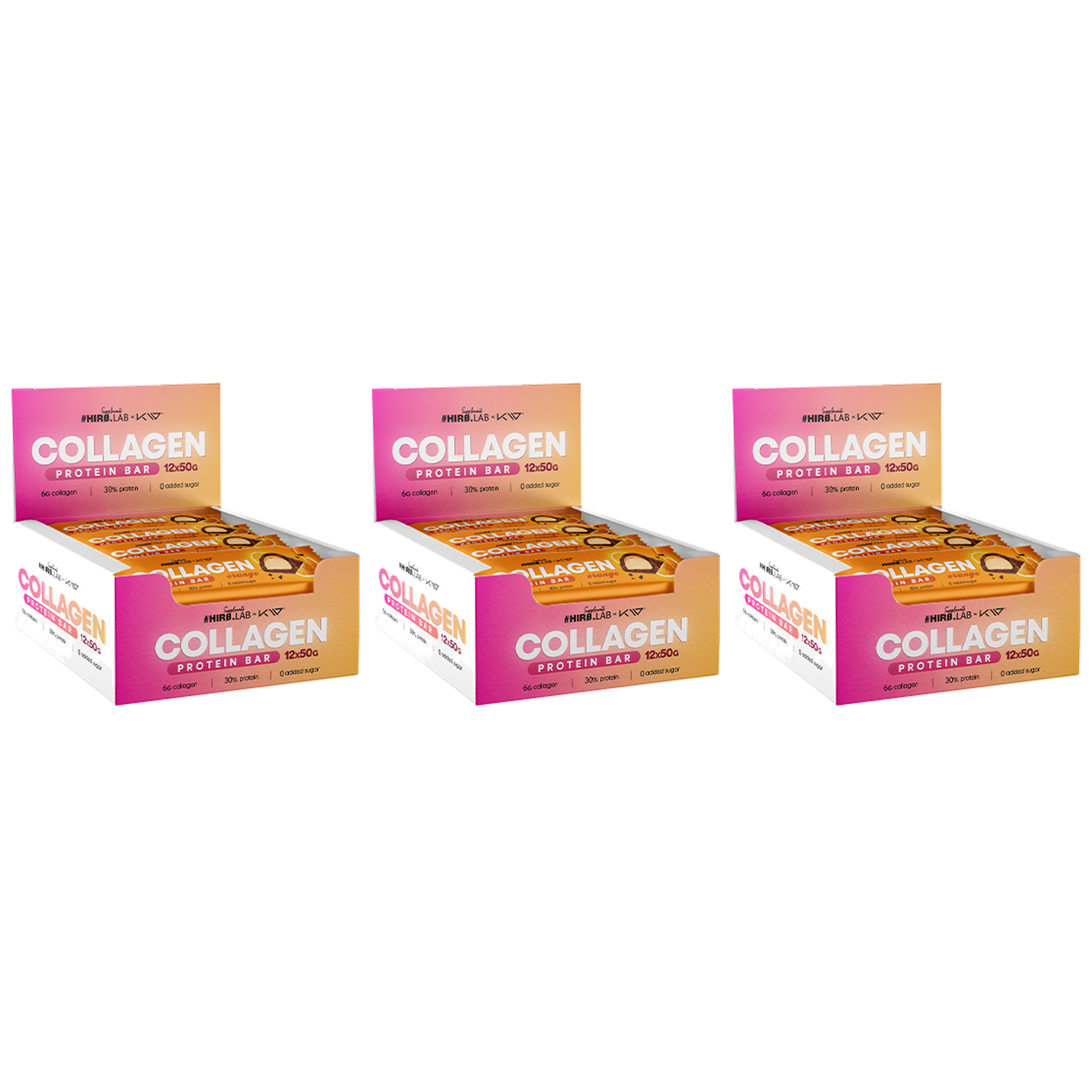 HIRO.LAB X KW Collagen Protein Bar - 12x 3x 50g