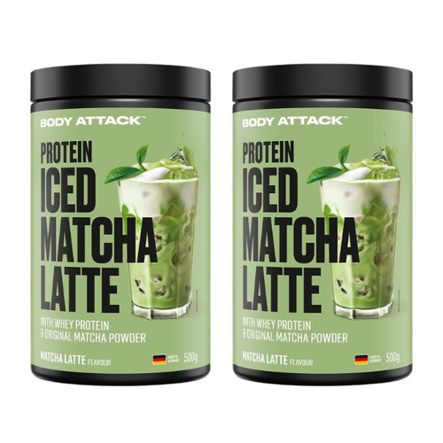 BODY ATTACK - Protein Iced Matcha Latte - 2x 500g - Matcha Latte