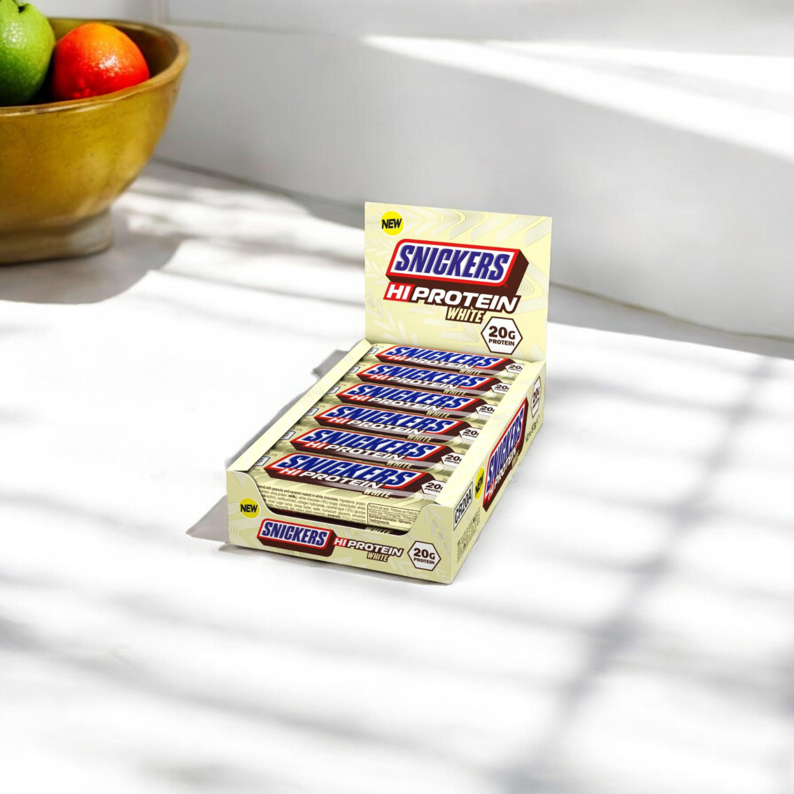 Mars - Baton Snickers HI Protein Low Sugar Bar - 12x 3x 45g - White