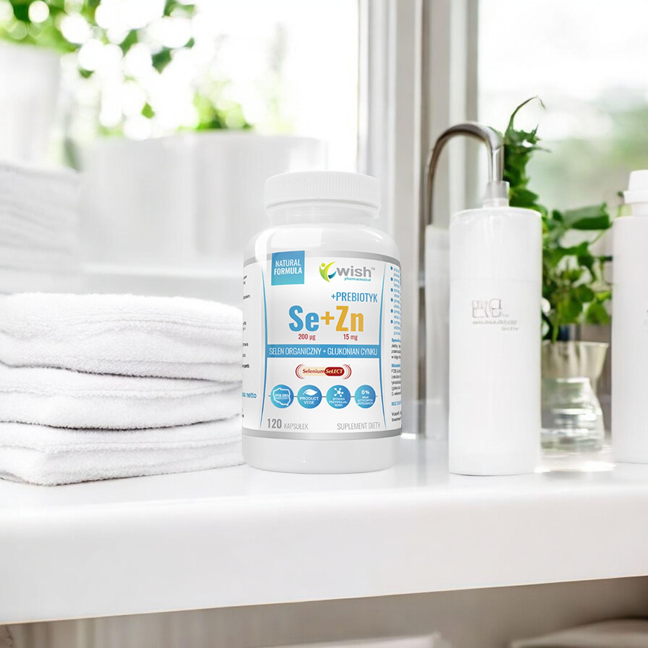 WISH Pharmaceutical Selen + Cynk + Prebiotyk - 120caps
