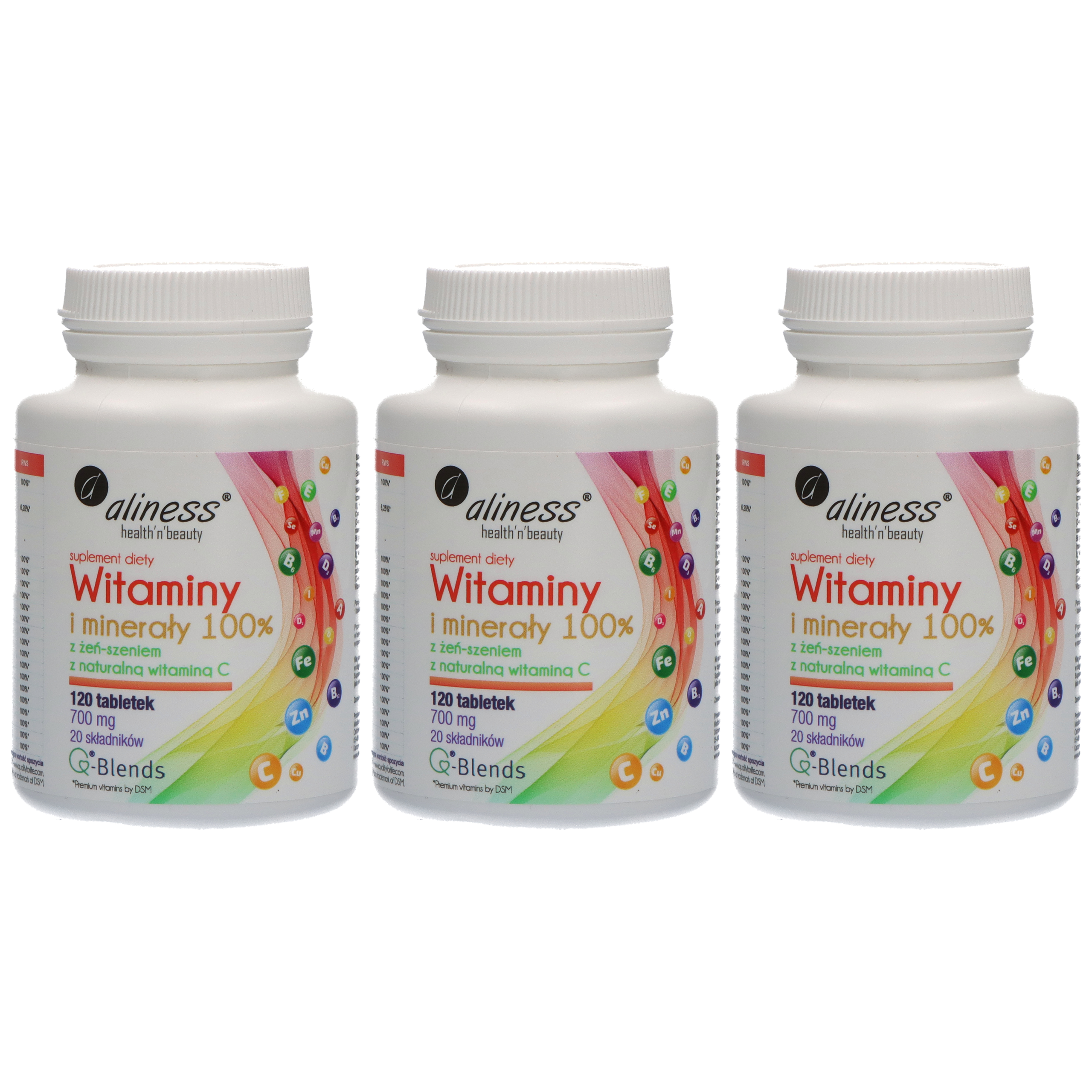 ALINESS Witaminy i Minerały 100% - 3x 120tab