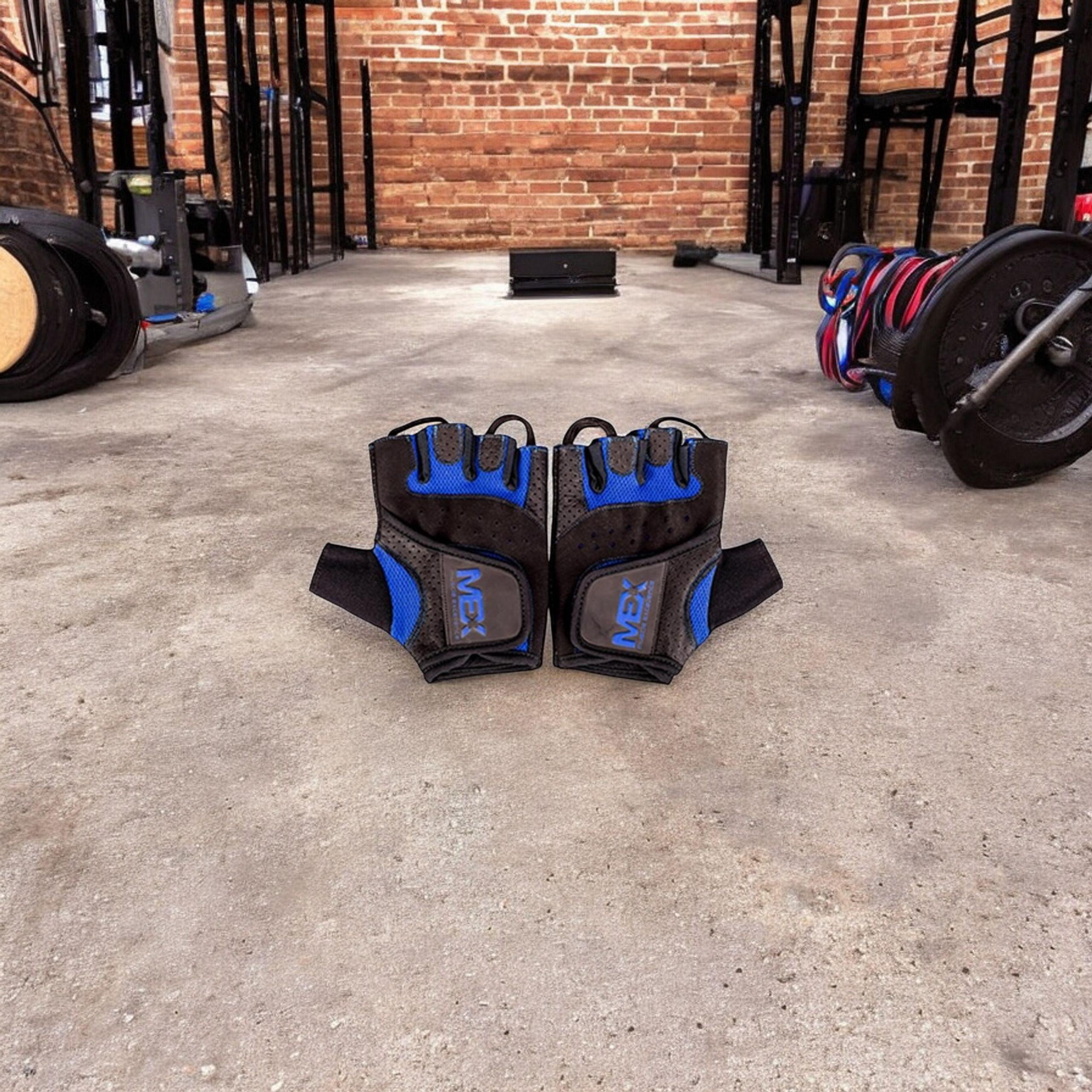 MEX NUTRITION - Pro Elite Blue Gloves - M