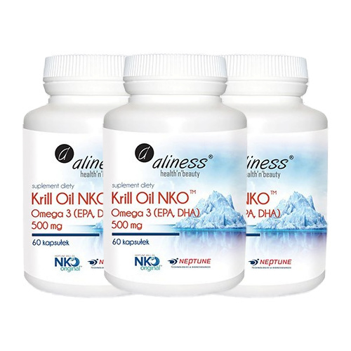 ALINESS - Krill Oil NKO 500mg - 60caps. x3