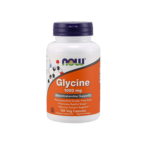 NOW Glycine 1000mg - 3x 100vcaps.