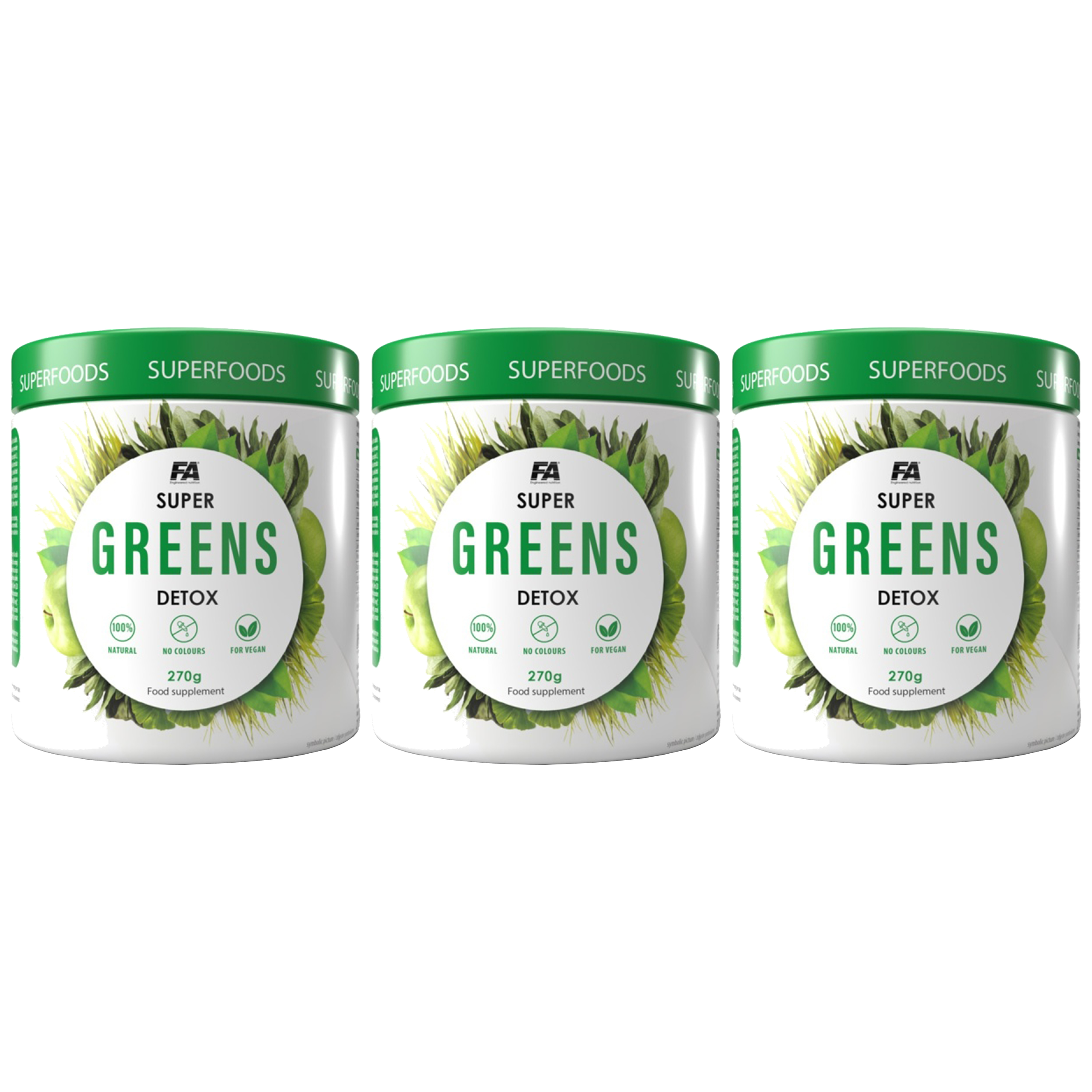 FITNESS AUTHORITY Super Greens Detox - 3x 270g