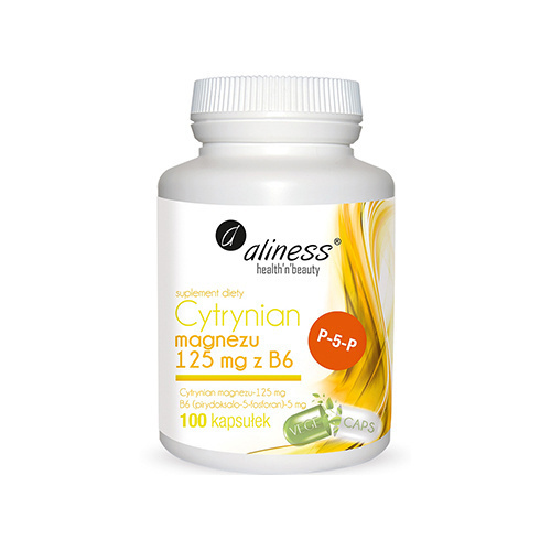 ALINESS Cytrynian Magnezu 125mg z B6 - 3x 100caps