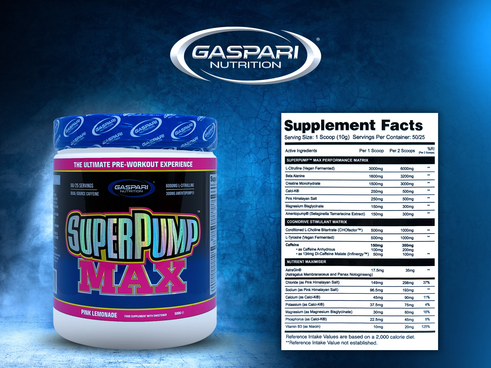 GASPARI NUTRITION - Super Pump Max - 2x 500g - Pink Lemonade