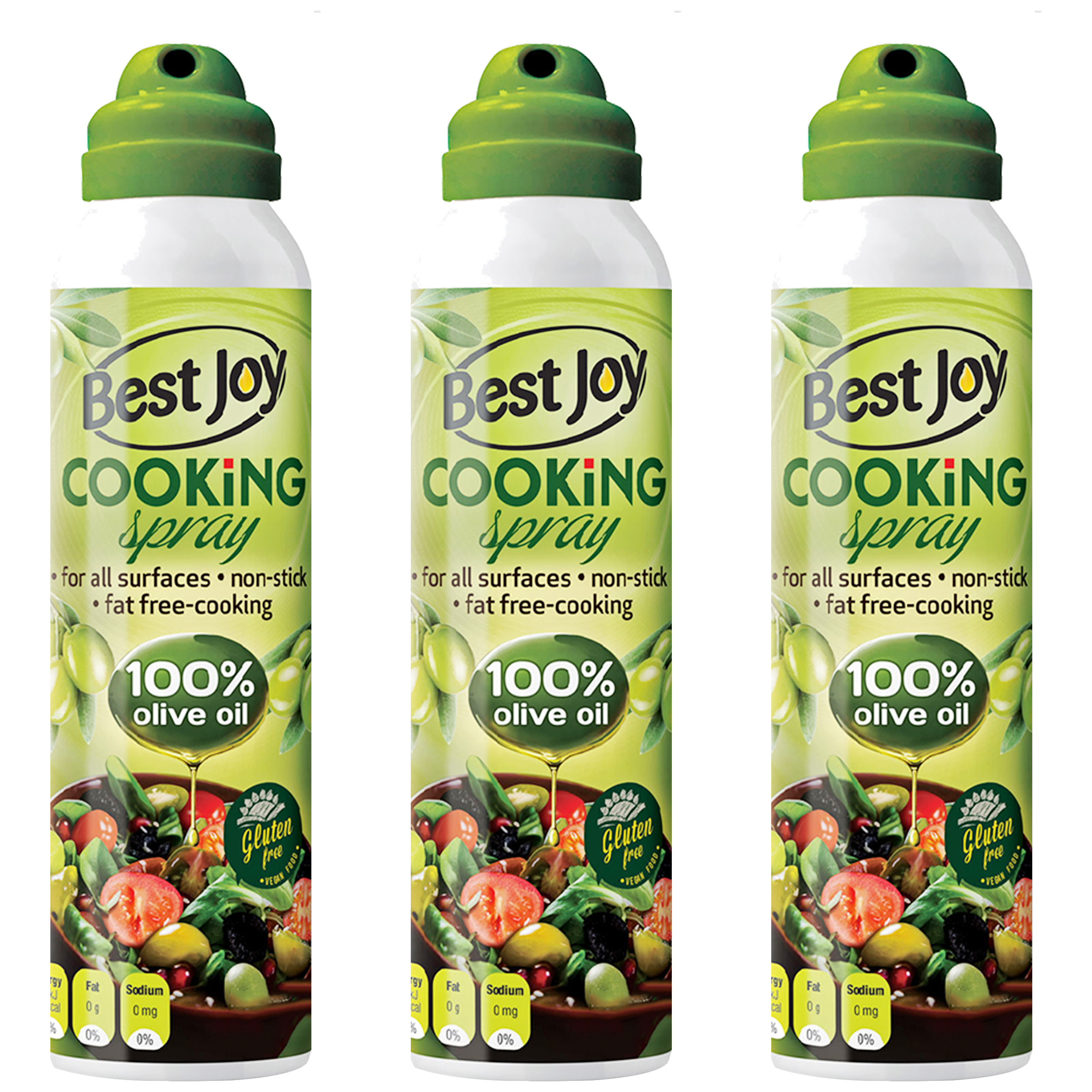 BEST JOY Extra Virgin Olive Oil Cooking Spray - 3x 250ml