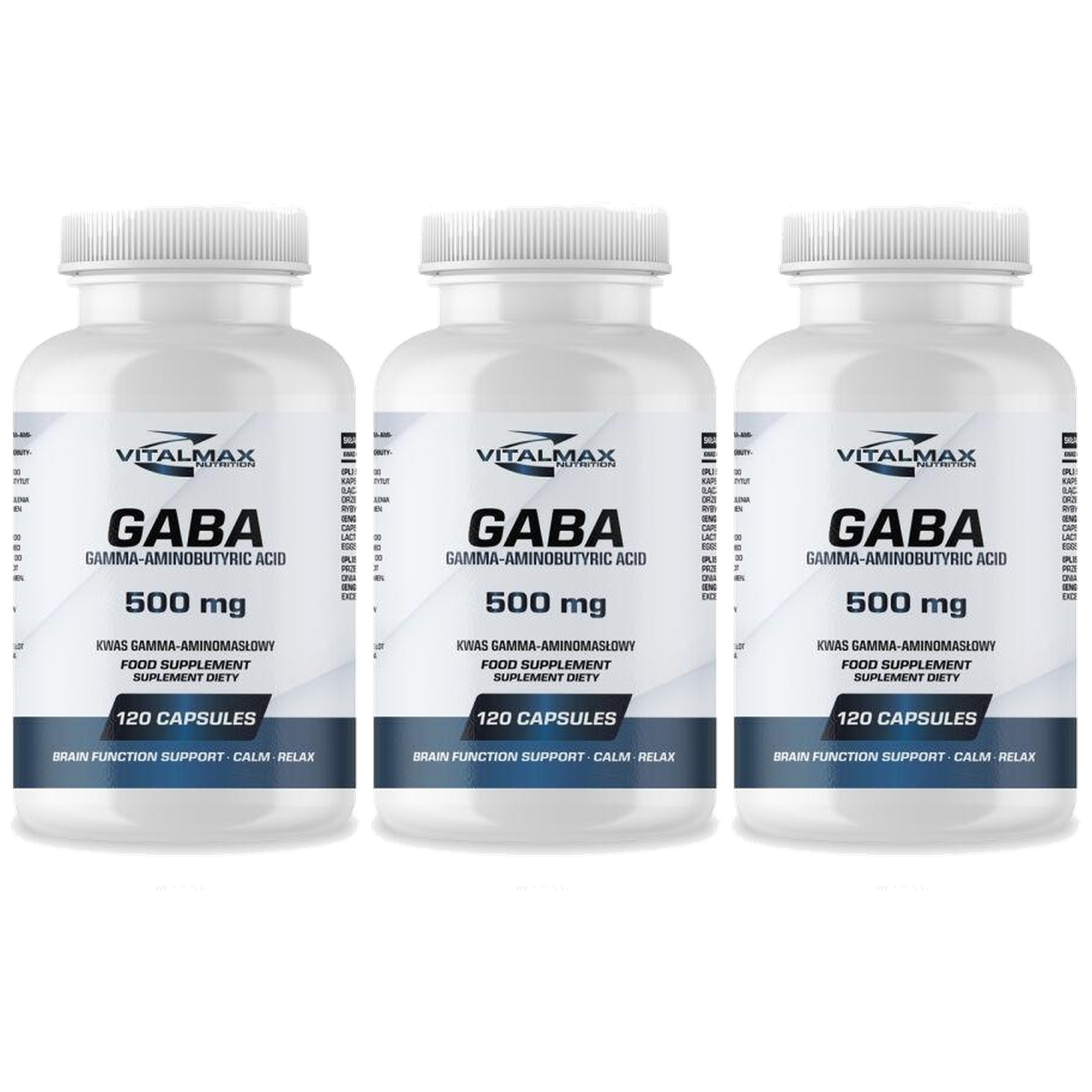 VITALMAX - GABA 500mg - 3x 120caps.