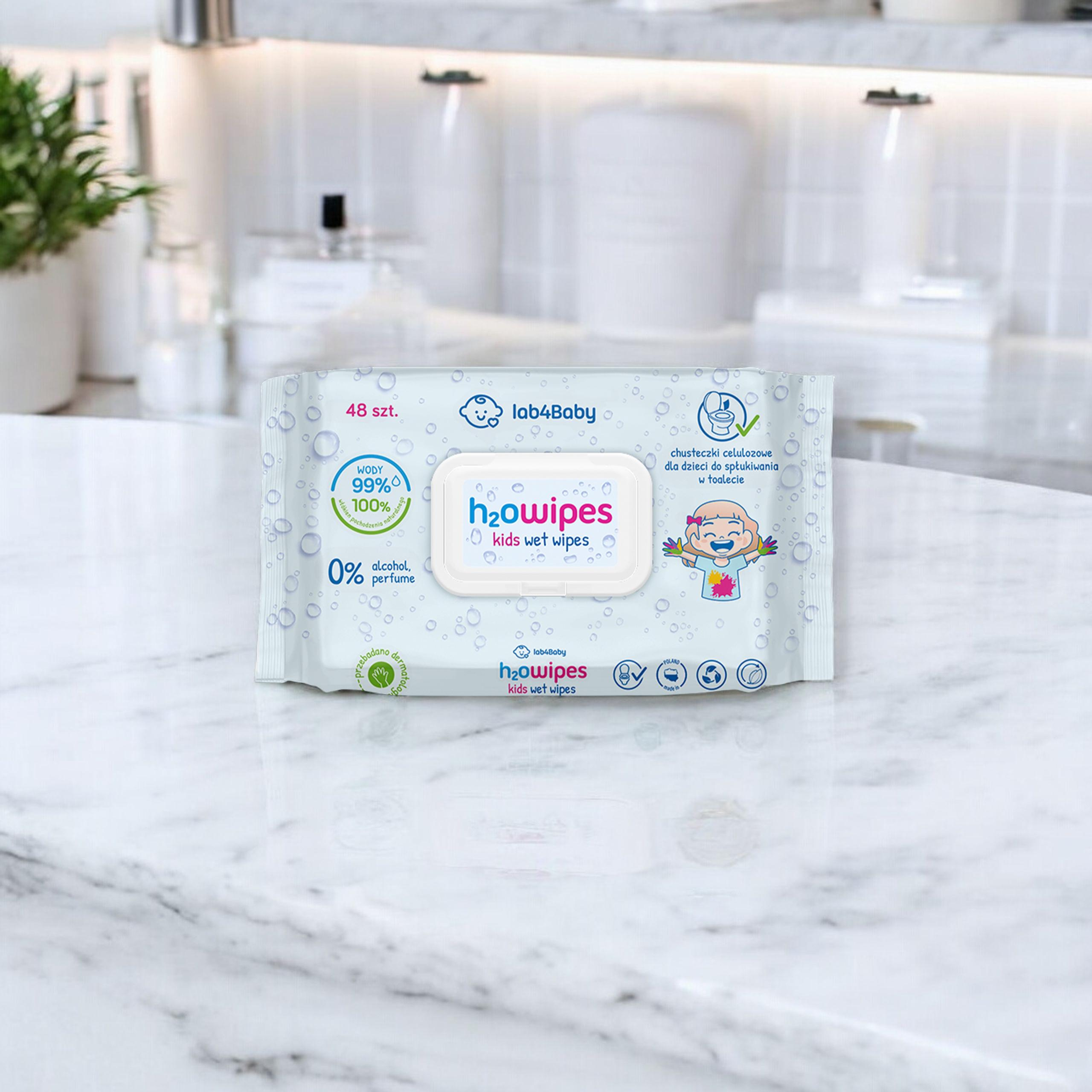 ALG PHARMA H2Owipes Kids Wet Wipes - 48szt. - Chusteczki nawilżane