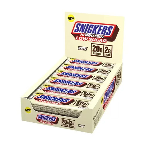 Mars - Baton Snickers HI Protein Low Sugar Bar - 12x 2x 45g - White