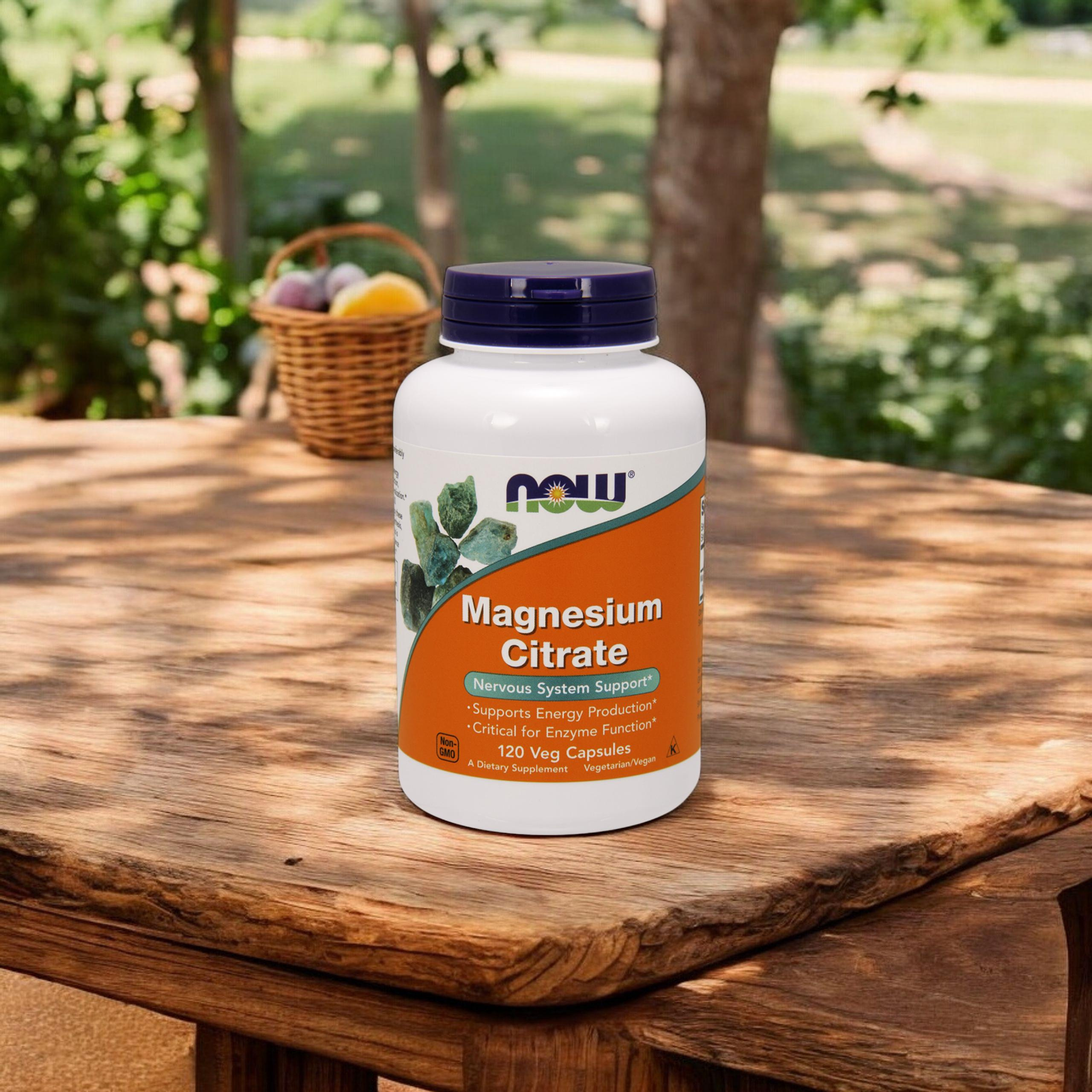 NOW Magnesium Citrate - 3x 120vcaps