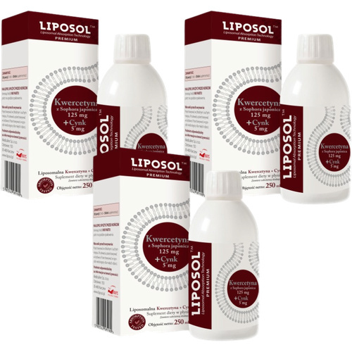 ALINESS - Liposol Liposomalna Kwercetyna 125mg + Cynk 5mg - 3x 250ml