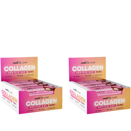 HIRO.LAB X KW Collagen Protein Bar - 12x 2x 50g