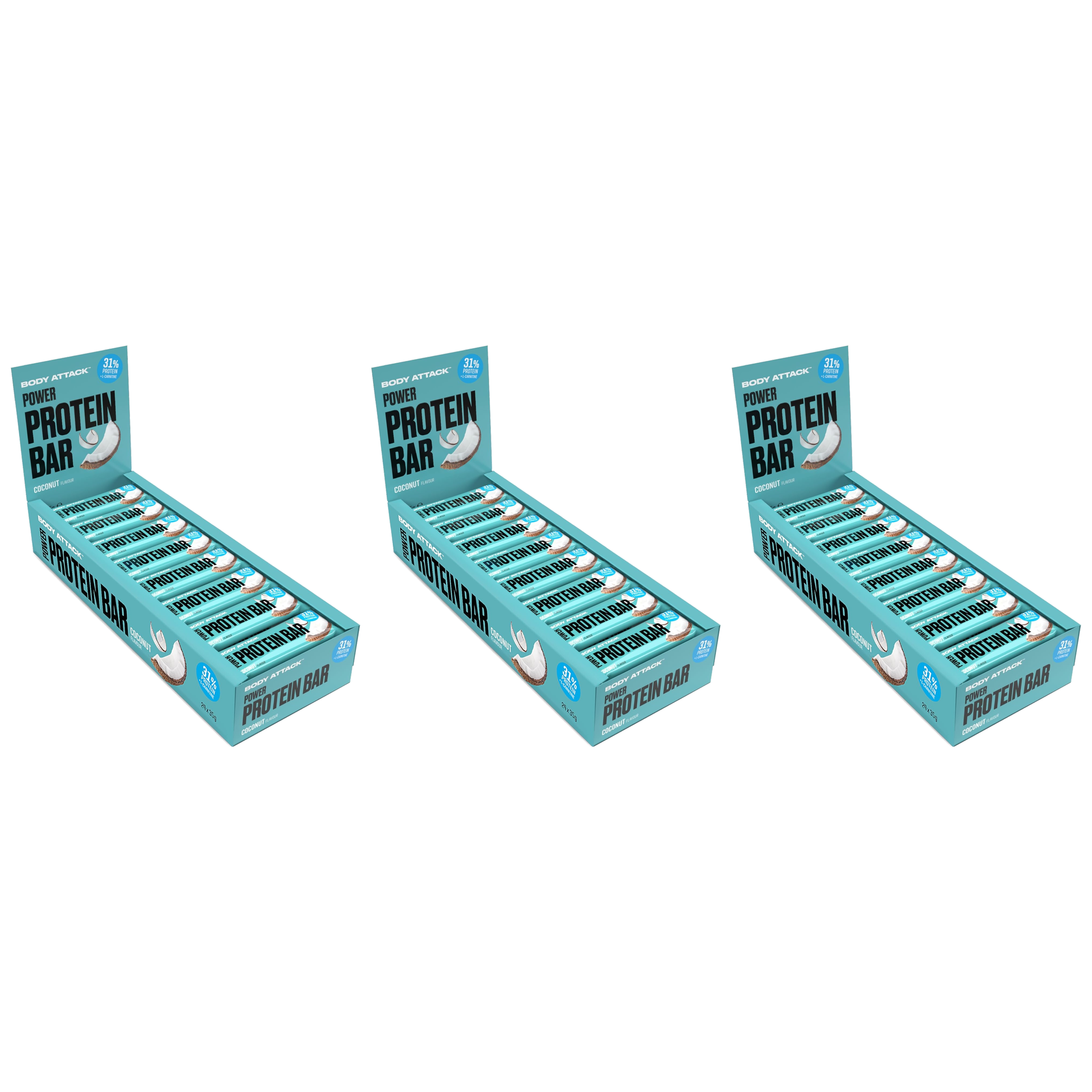 BODY ATTACK - Baton Power Protein Bar - 24x 3x 35g 