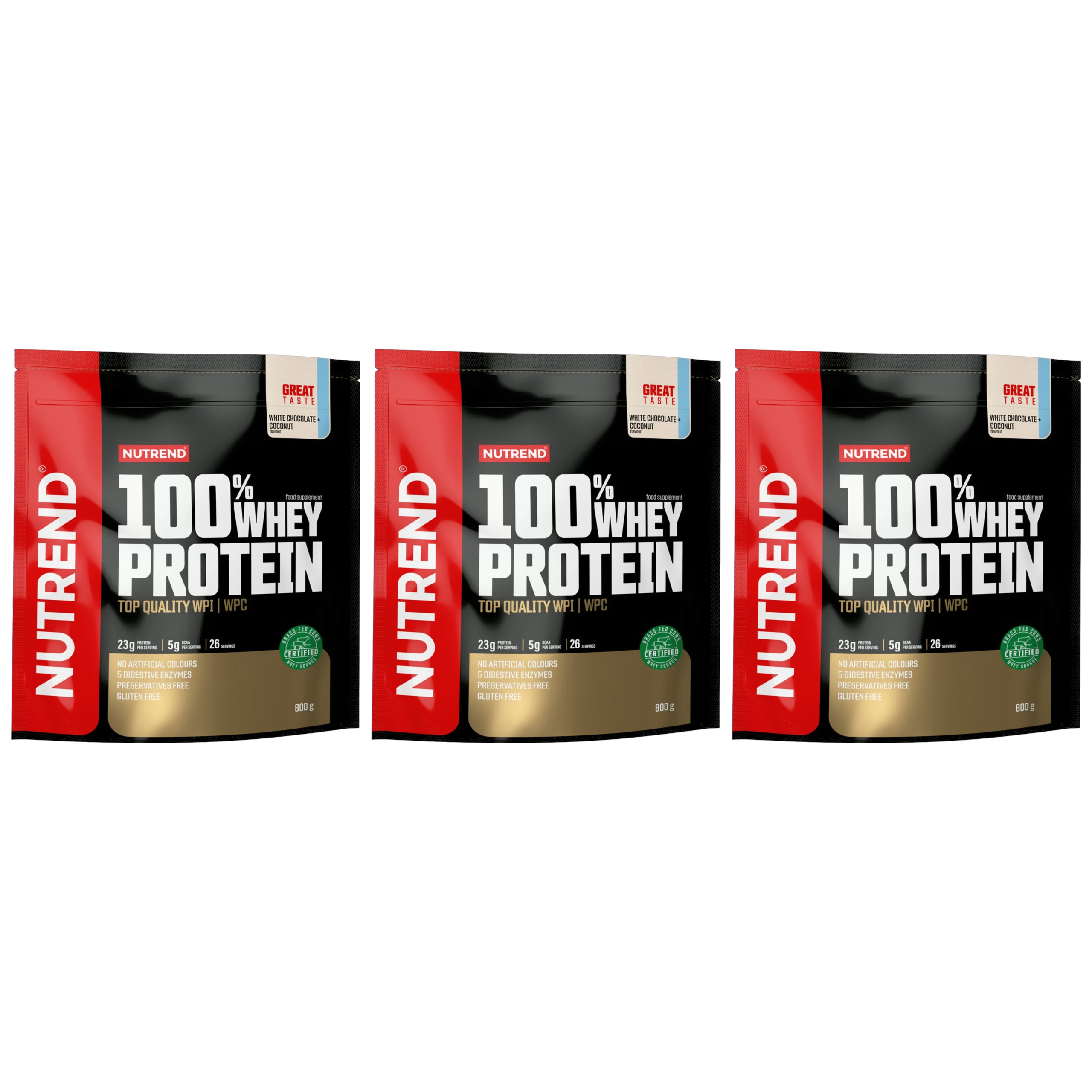 NUTREND - 100% Whey Protein - 3x 800g