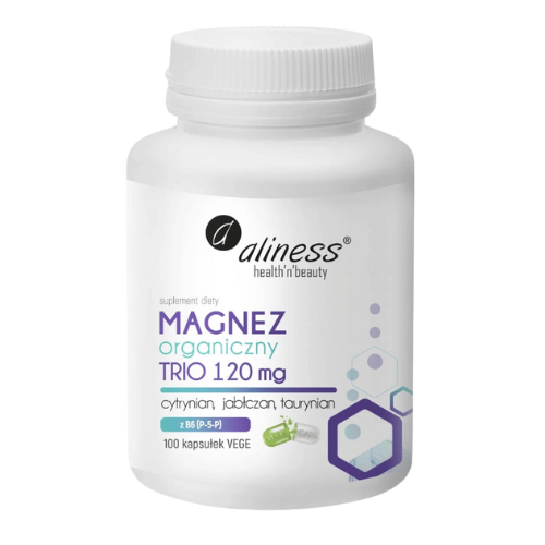 ALINESS - Magnez Organiczny TRIO 120mg - 100vcaps. pol_pl_ALINESS-Magnez-Organiczny-TRIO-120mg-100vcaps-43275_1
