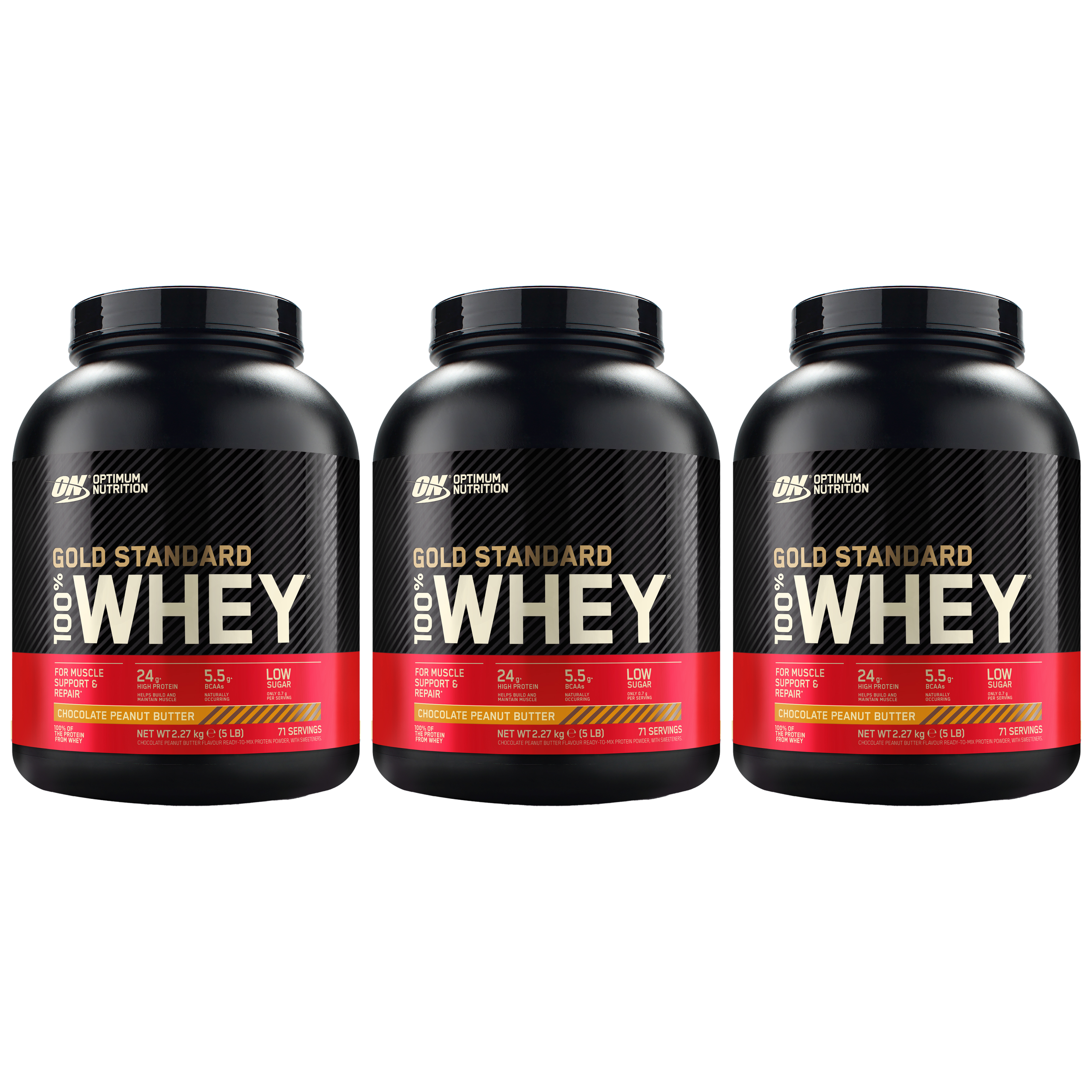 OPTIMUM NUTRITION Whey Gold Standard - 3x 2270g