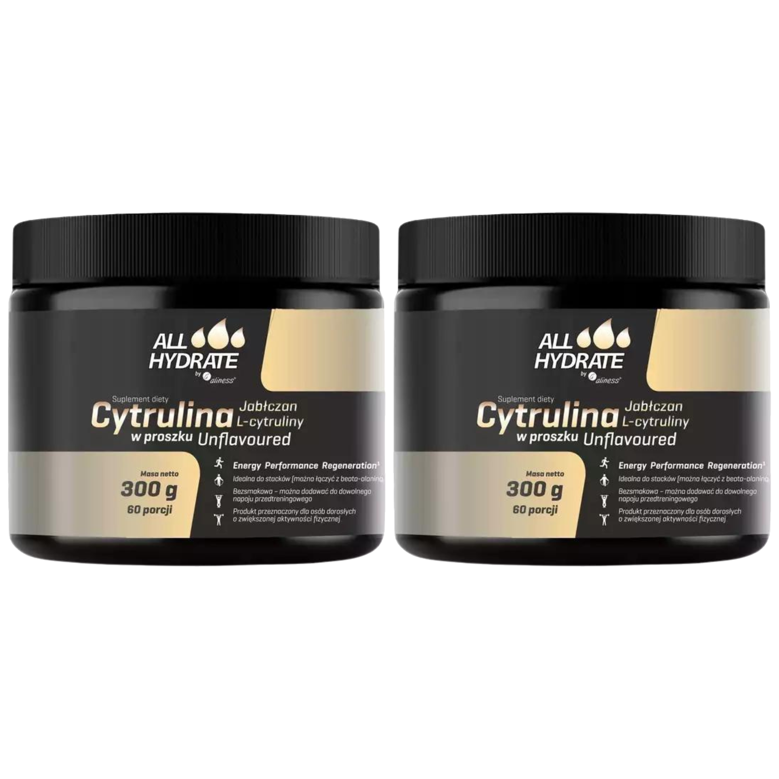 ALINESS - ALL Hydrate Jabłczan L-Cytruliny - 2x 300g - Natural