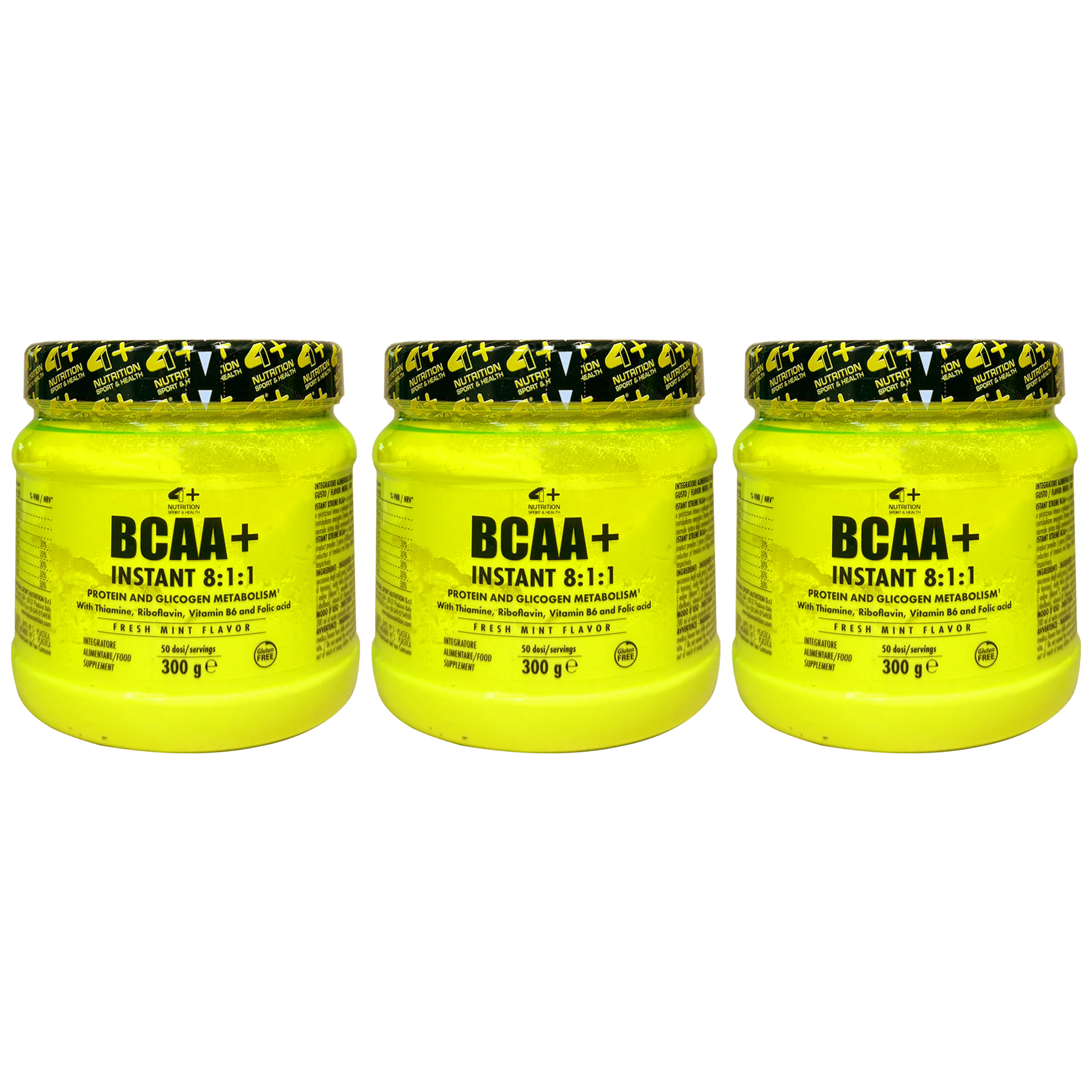 4+ NUTRITION - BCAA Instant Xtreme 8:1:1 - 3x 300g - Fresh Mint