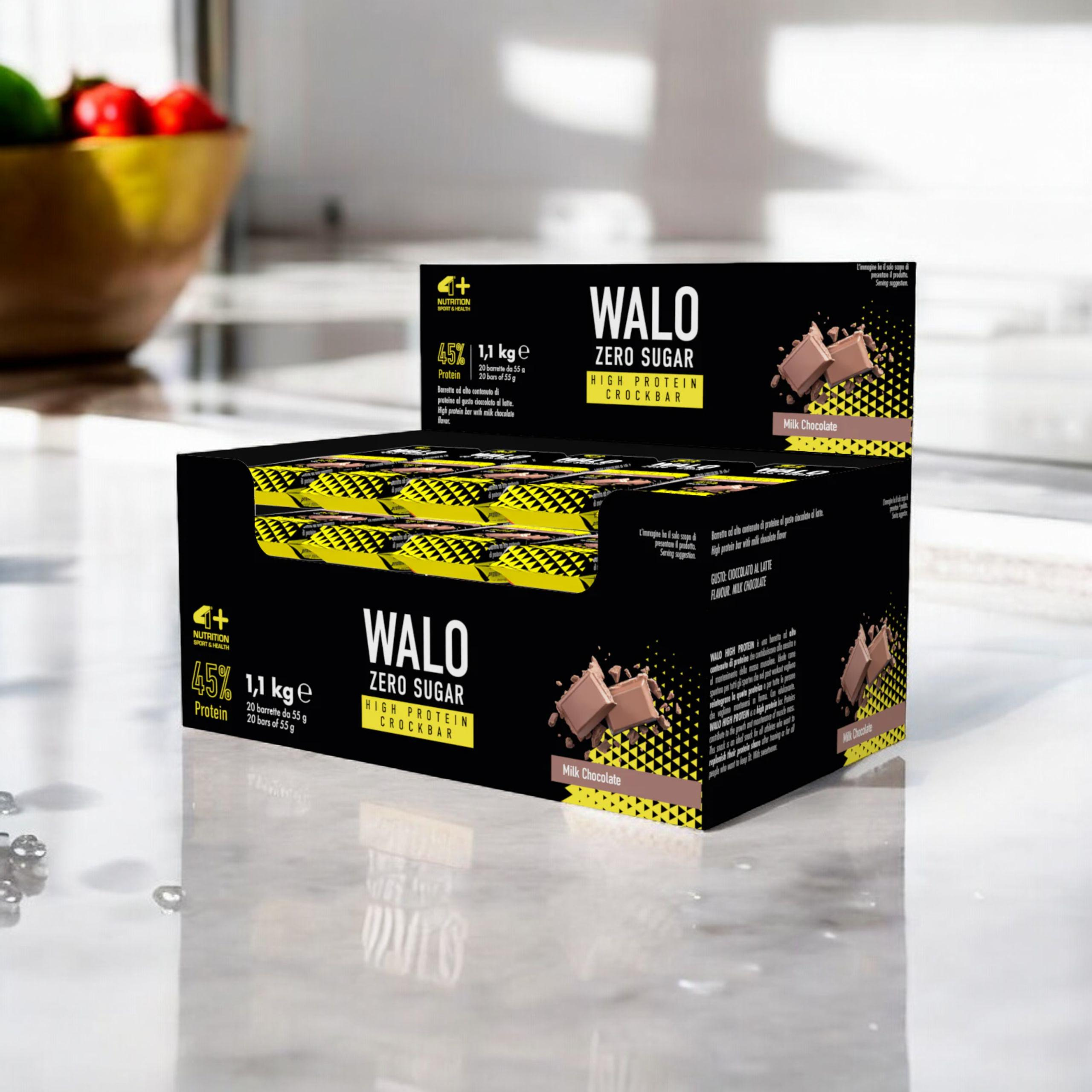 4+ NUTRITION - Walo ZeroSugar CrockBar HP 45% - 20x 3x 55g