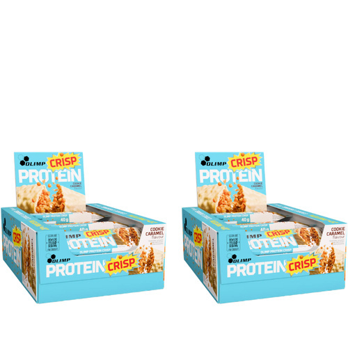 OLIMP - Protein Crisp Bar - 20x 2x 40g - Cookie Caramel