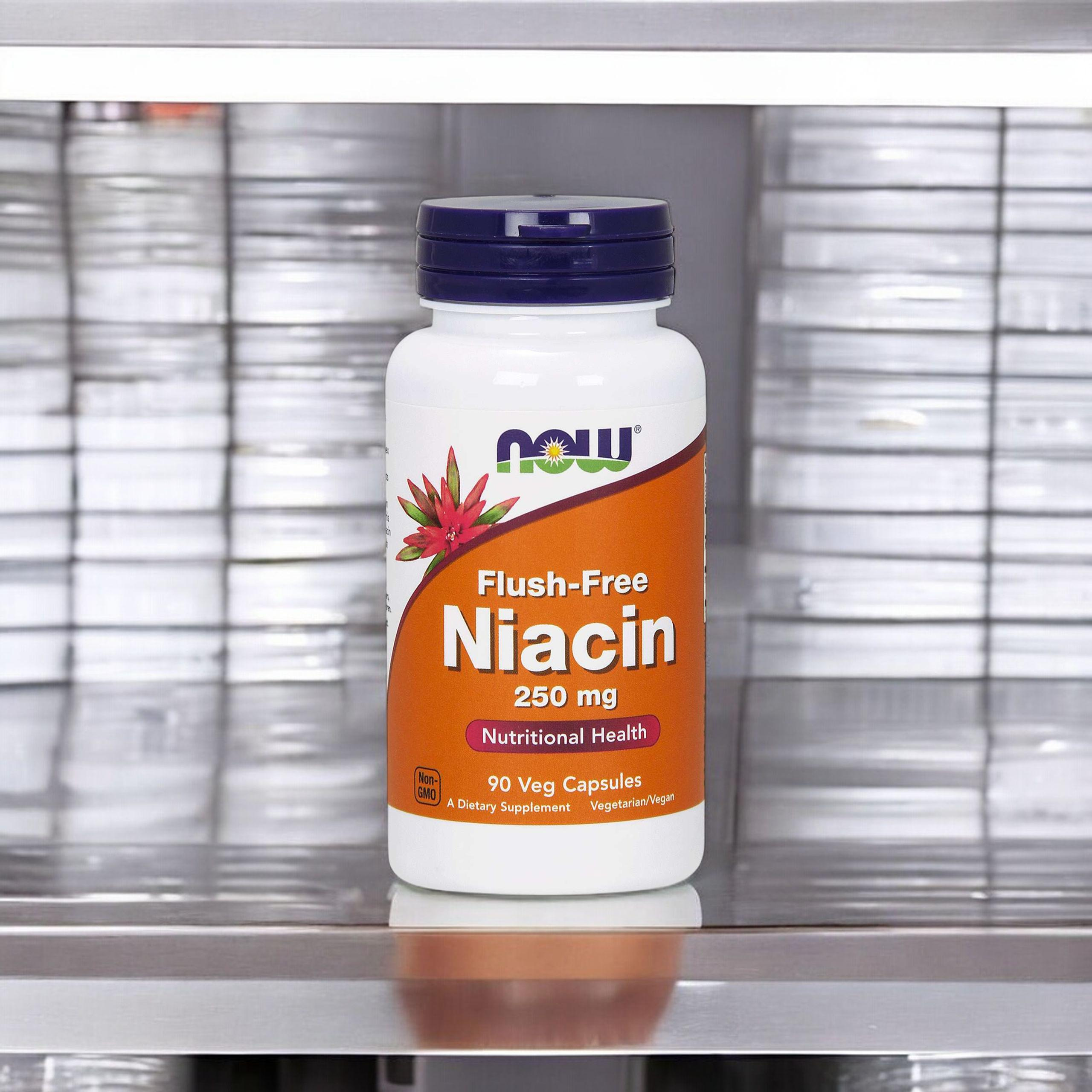 NOW Niacin Flush Free 250mg - 3x 90vcaps