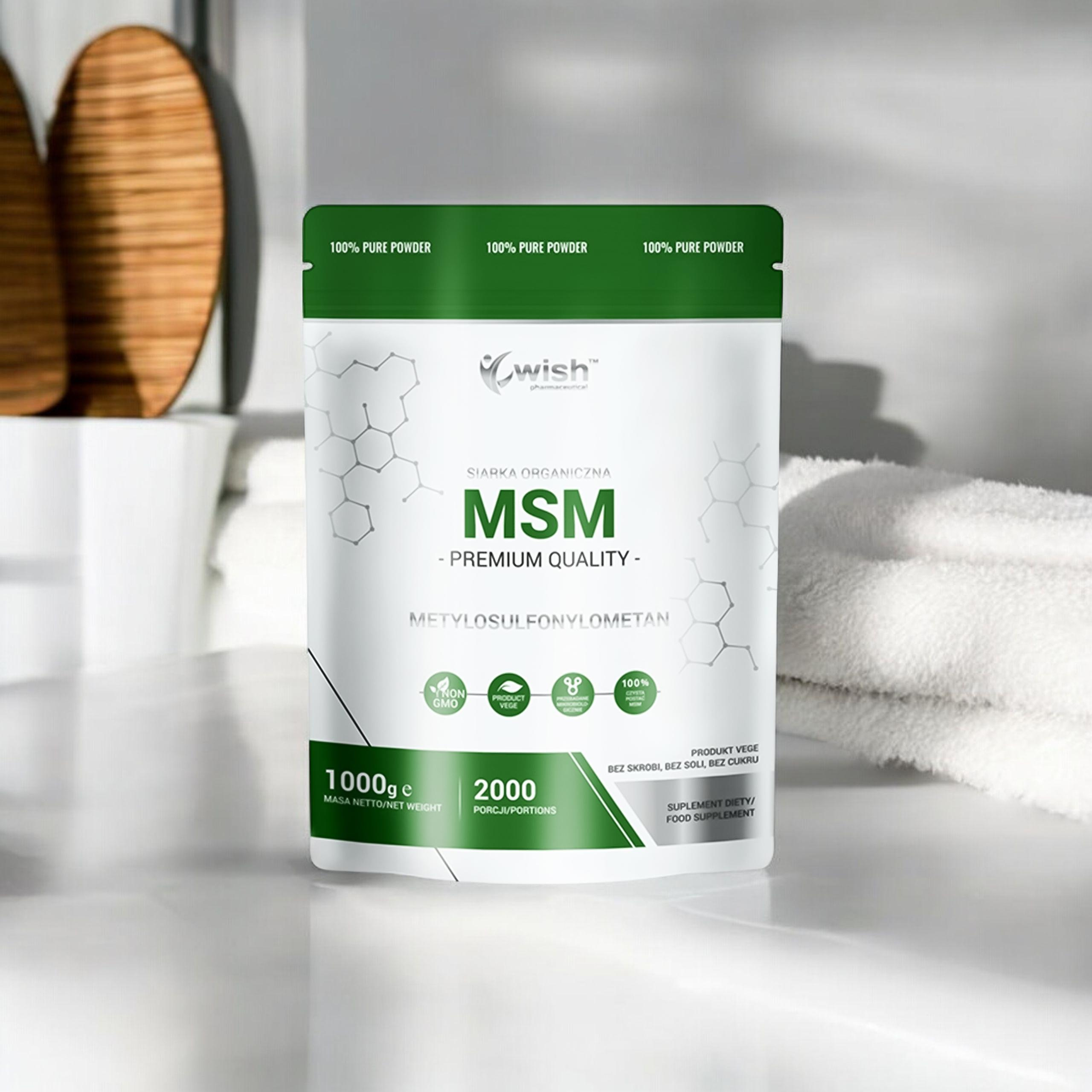 WISH Pharmaceutical MSM - 3x 1000g