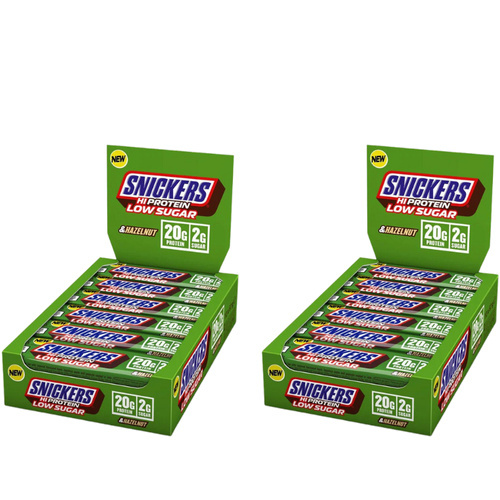 Mars - Baton Snickers HI Protein Low Sugar Bar - 2x 57g x12 - Hazelnut