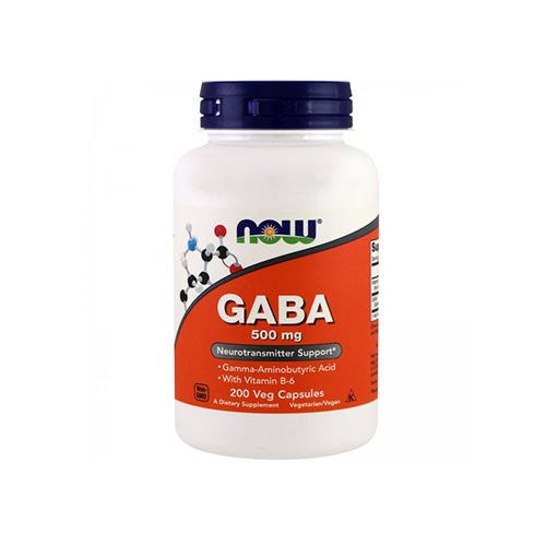 NOW GABA 500mg with B6 - 2x 200vcaps