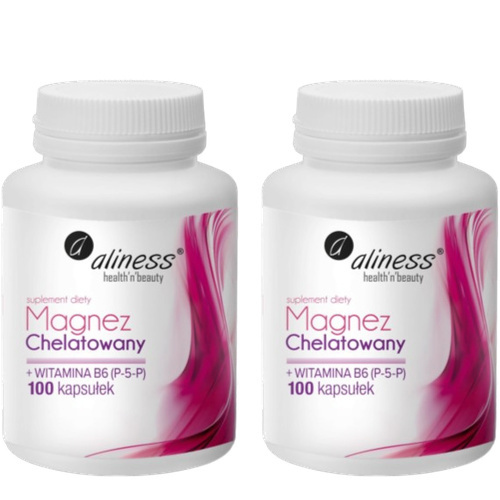 ALINESS - Magnez Chelatowany 650mg + B6 (P-5-P) - 2x 100caps.