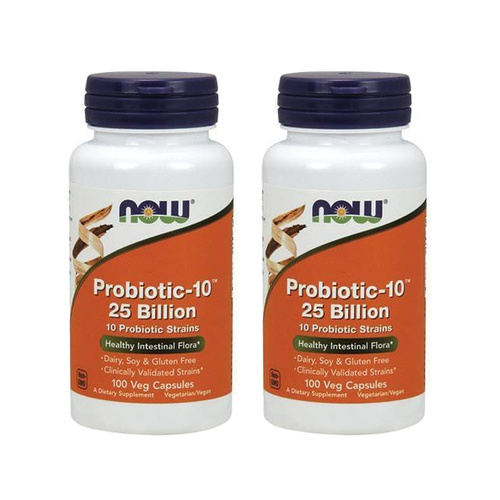NOW Probiotic-10 25 Billion - 2x 100vegcaps