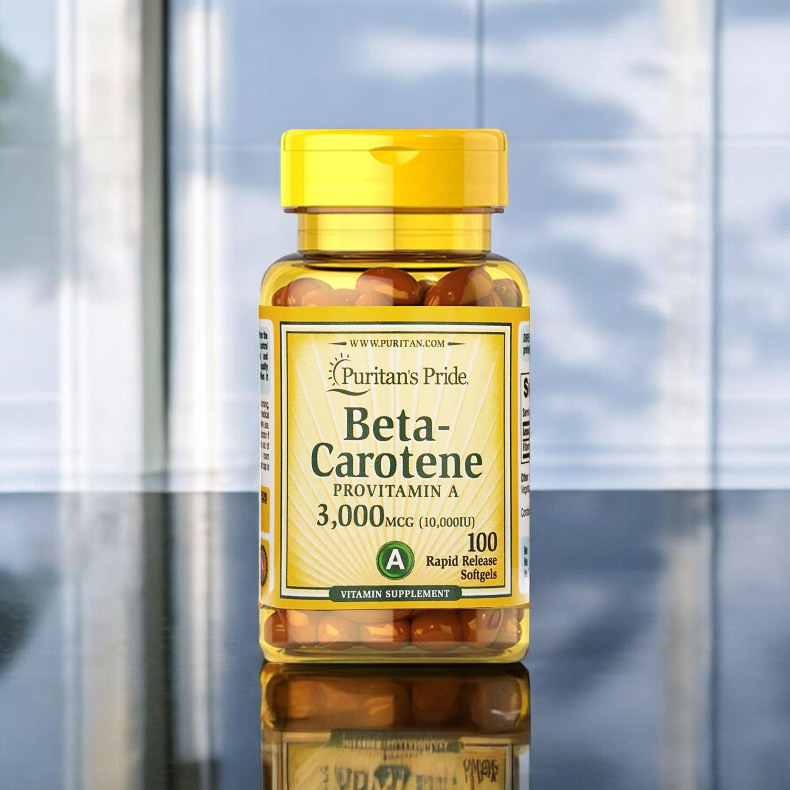 Puritan's Pride Beta - Carotene 10000IU - 3x 100soft gels