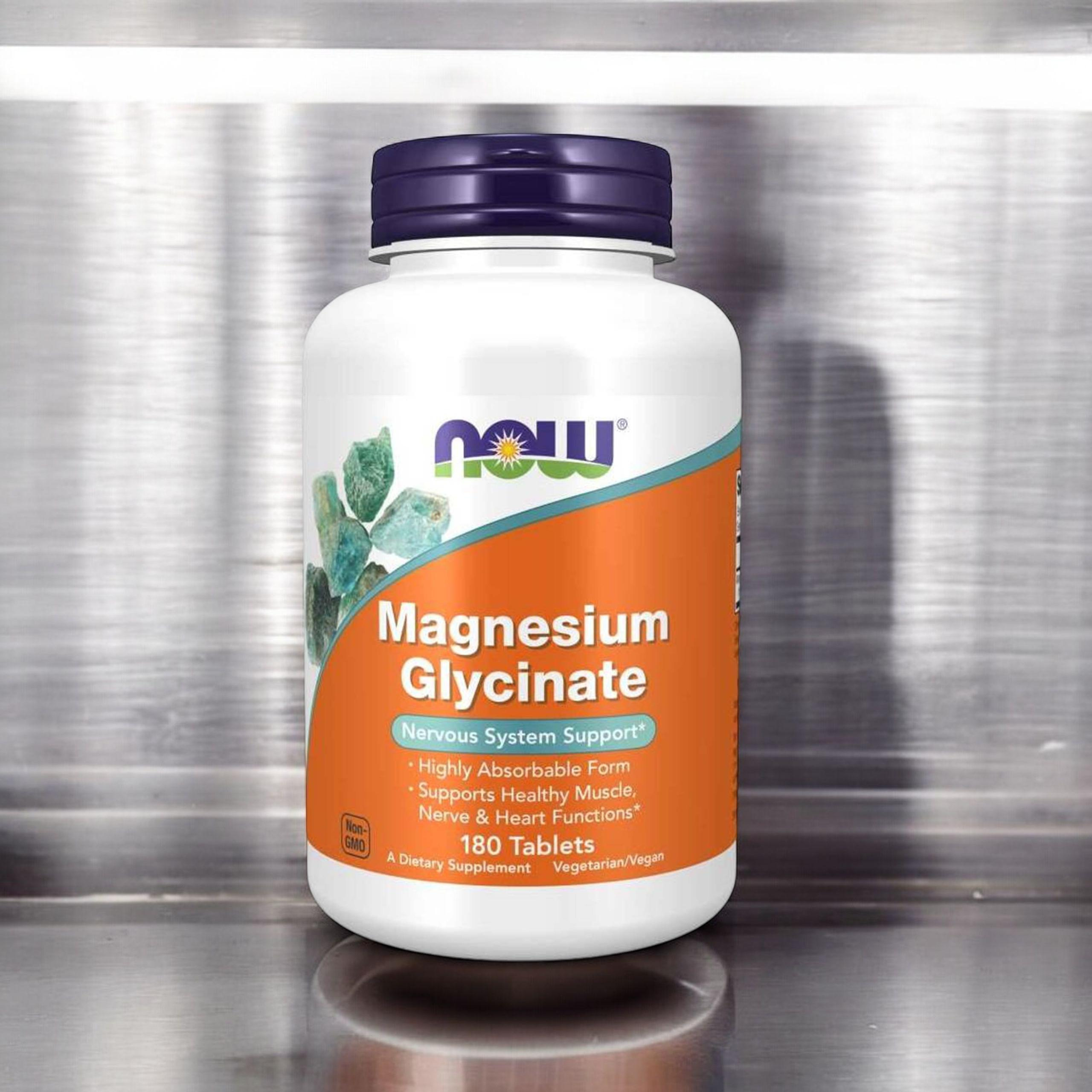 NOW Magnesium Glycinate - 2x 180tabs.