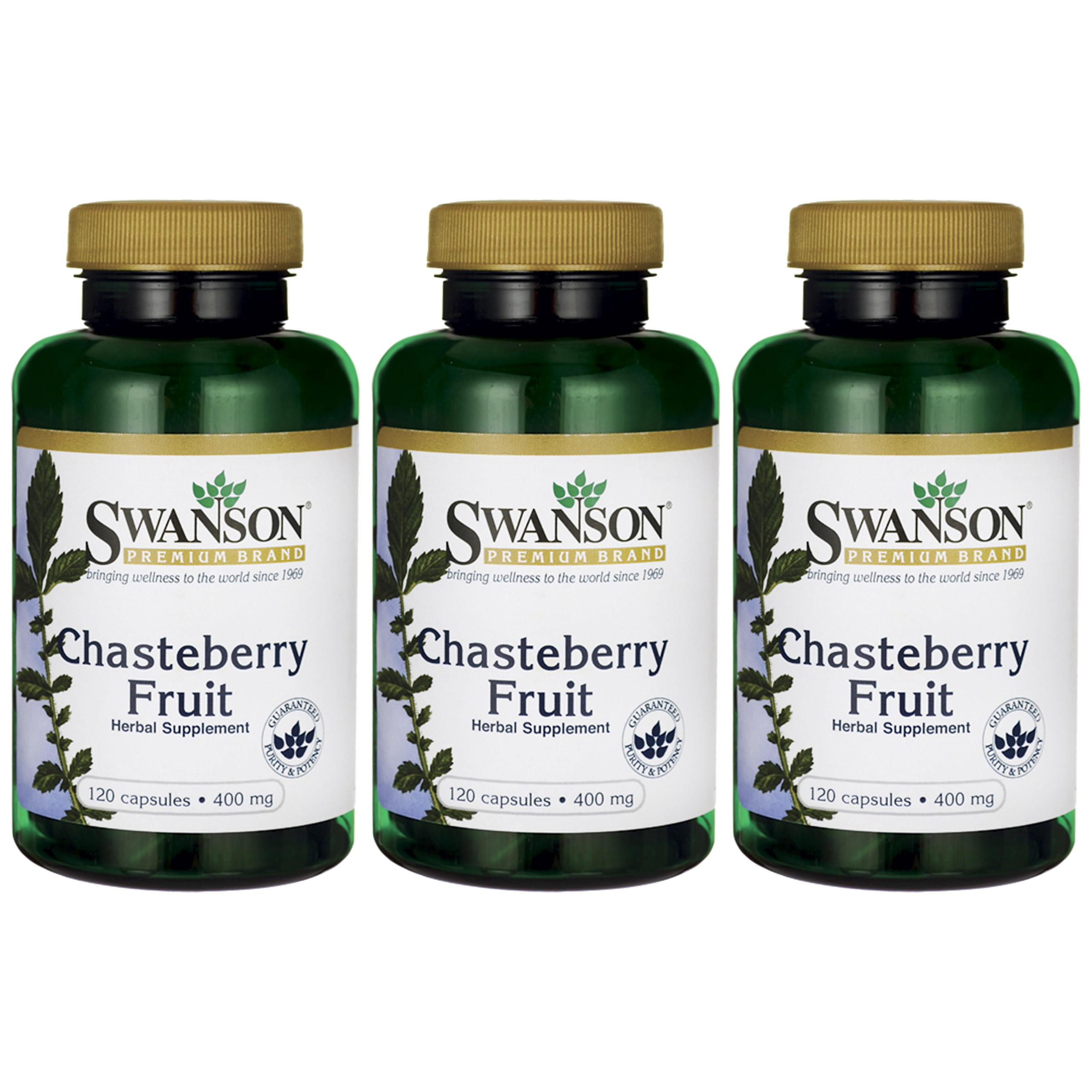 SWANSON Chasteberry Fruit 400mg - 3x 120caps